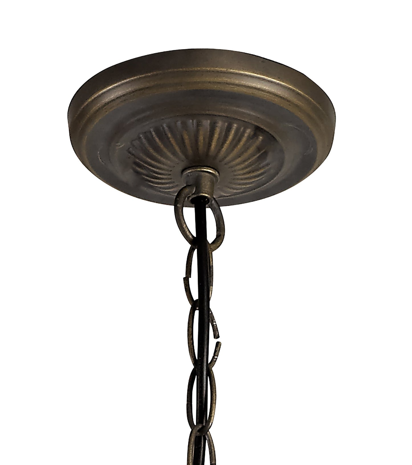 Rydal Tiffany 30cm Non-electric Shade Suitable For Pendant and Ceiling and Table Lamp, Amber and Cream and Crystal
