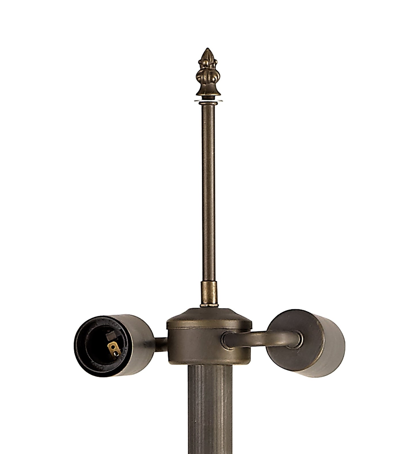 Rydal Tiffany 40cm Shade Only Suitable For Pendant and Ceiling and Table Lamp, Amber and Cream and Crystal