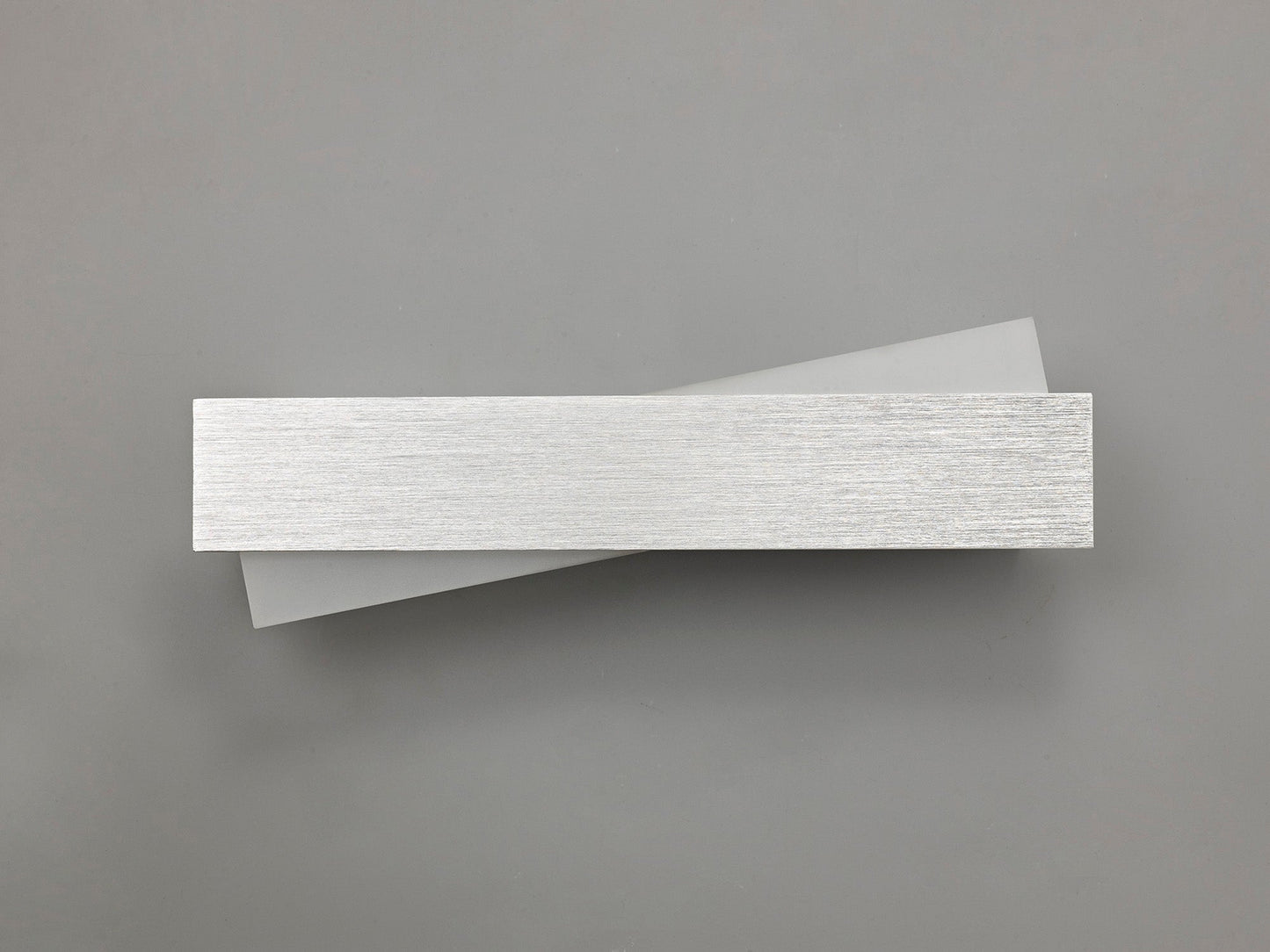 Weaver Wall Lamp, 1 x 8W LED, 3000K, 640lm, Brushed Aluminium and Frosted White, 3yrs Warranty 2