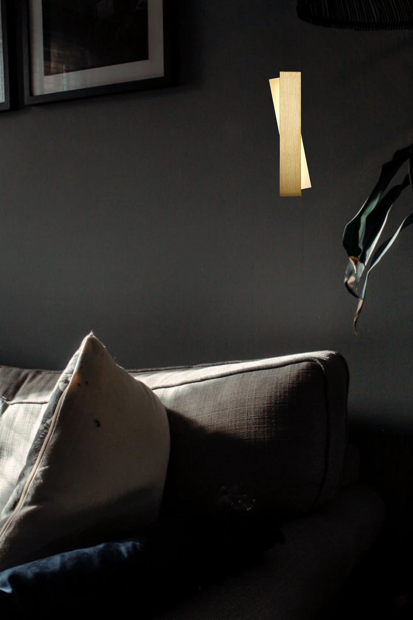 Weaver Wall Lamp, 1 x 8W LED, 3000K, 640lm, Brushed Gold and Frosted White, 3yrs Warranty 2