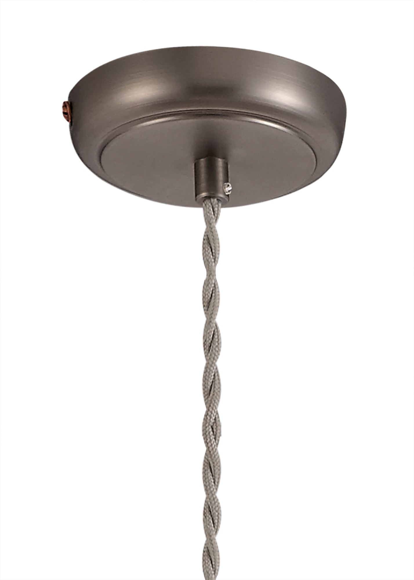 Weaverham Small Pendant, 1 x E27, Antique Silver and Copper and White