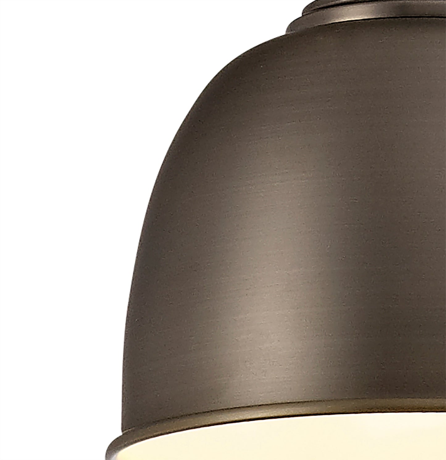 Weaverham Small Pendant, 1 x E27, Antique Silver and Copper and White