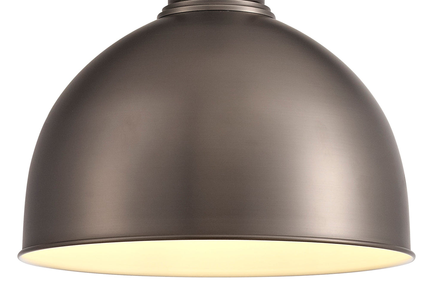 Weaverham Large Pendant, 1 x E27, Antique Silver and Copper and White