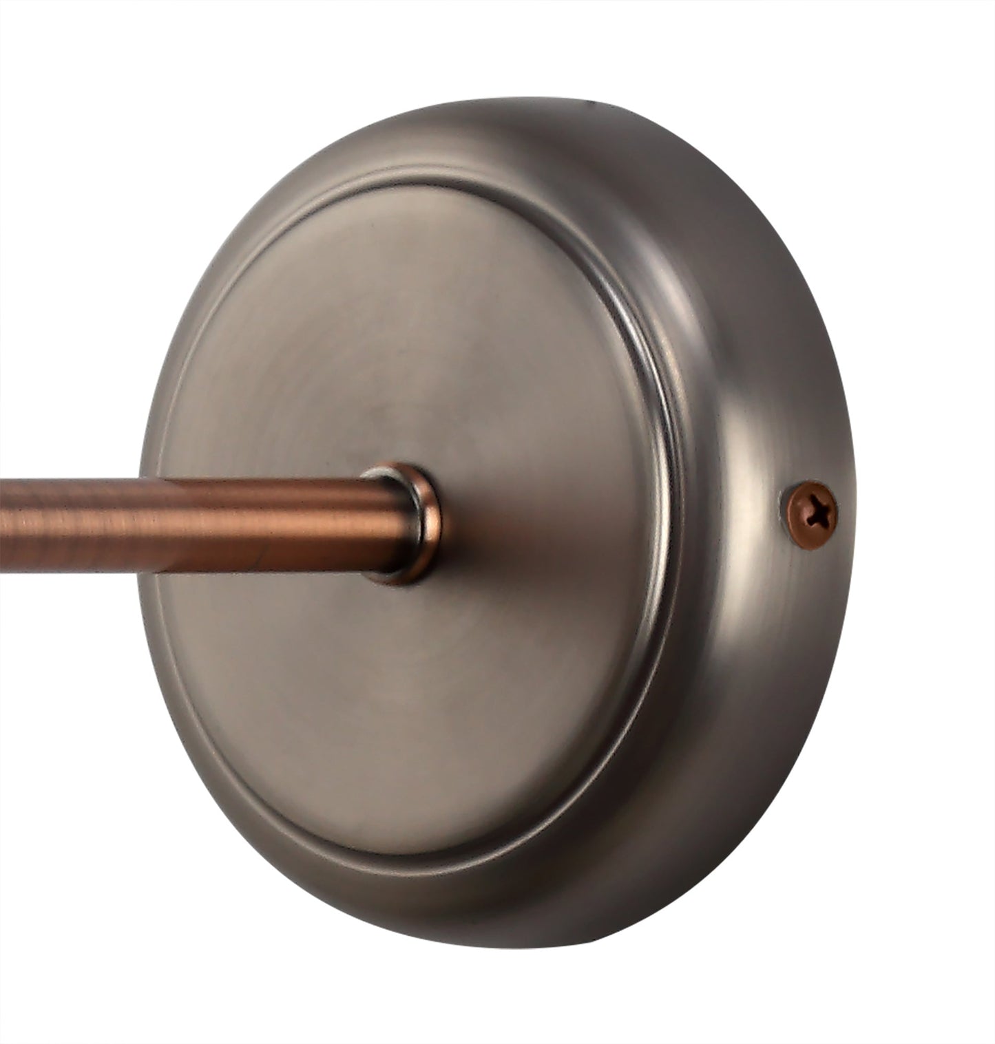 Weaverham Adjustable Wall Lamp, 1 x E27, Antique Silver and Copper and White