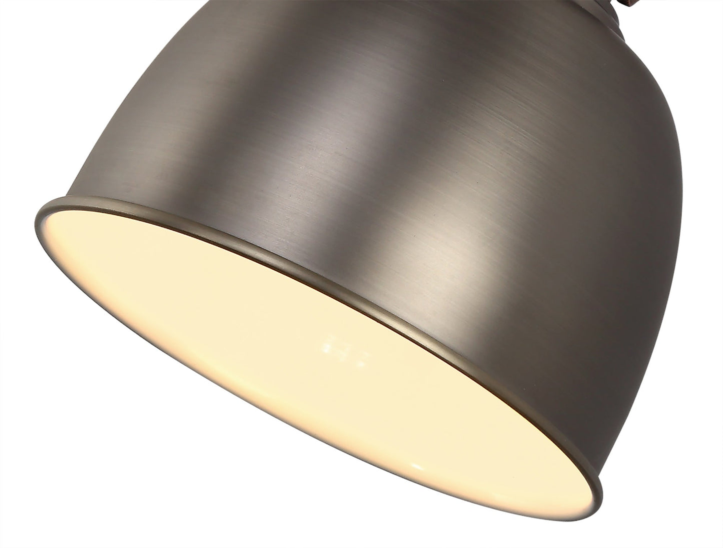 Weaverham Adjustable Wall Lamp, 1 x E27, Antique Silver and Copper and White