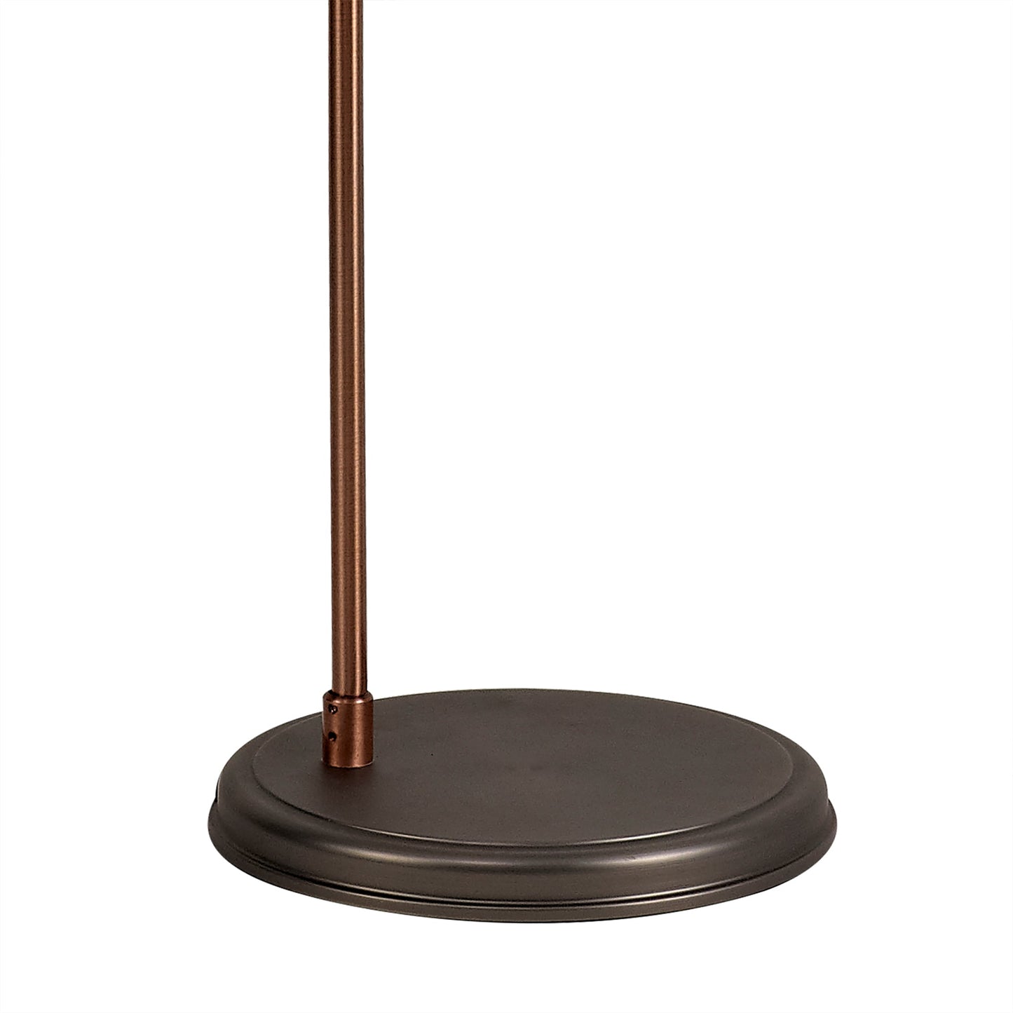 Weaverham Adjustable Floor Lamp, 1 x E27, Antique Silver and Copper and White