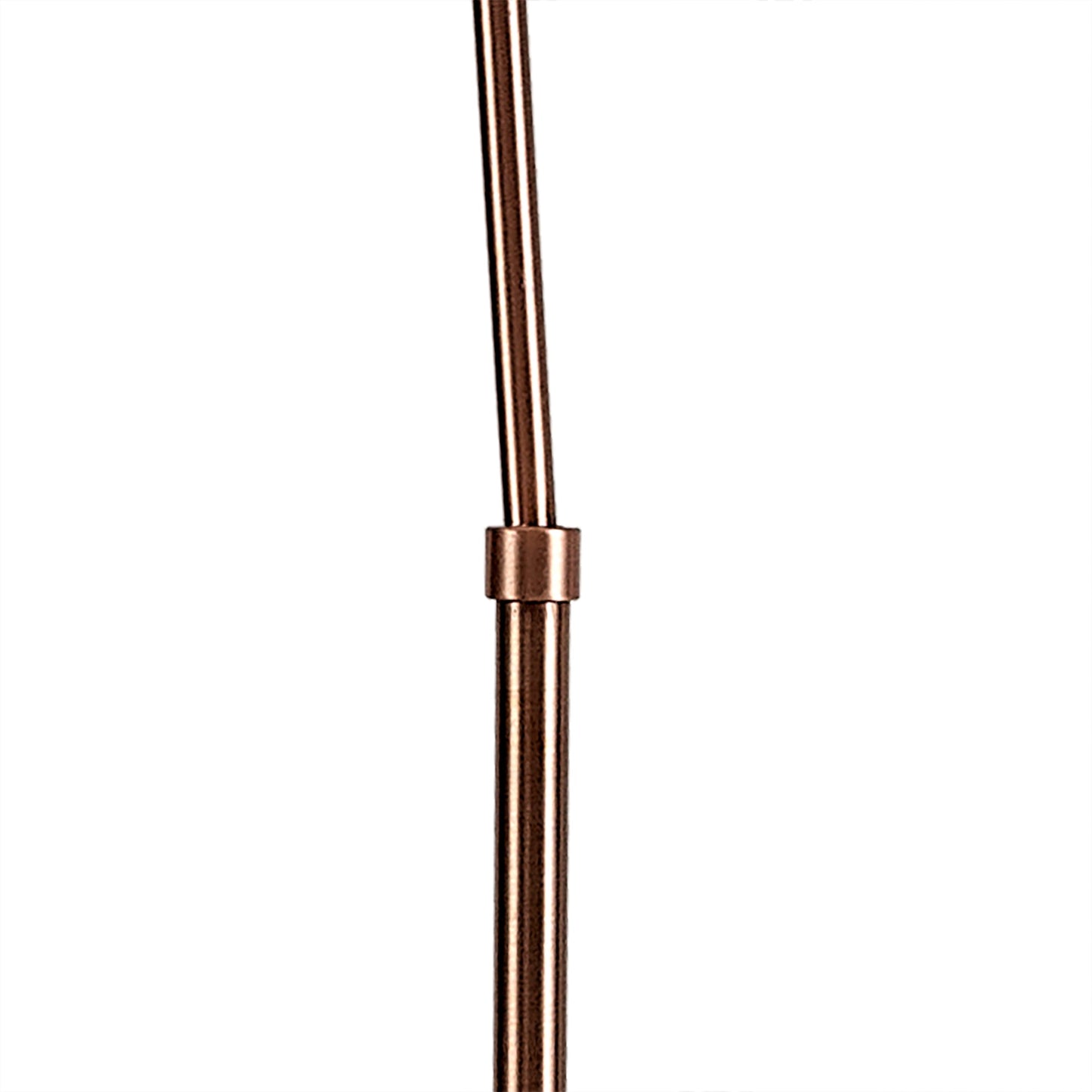 Weaverham Adjustable Floor Lamp, 1 x E27, Antique Silver and Copper and White