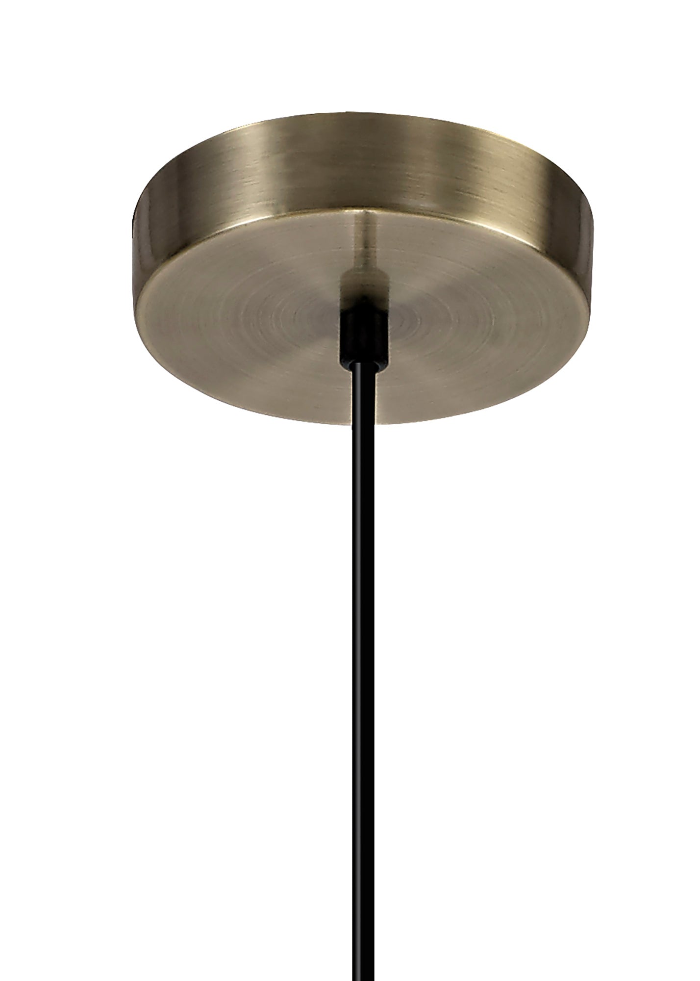Whitley Square Pendant Small, 1 Light E14, Antique Brass 2