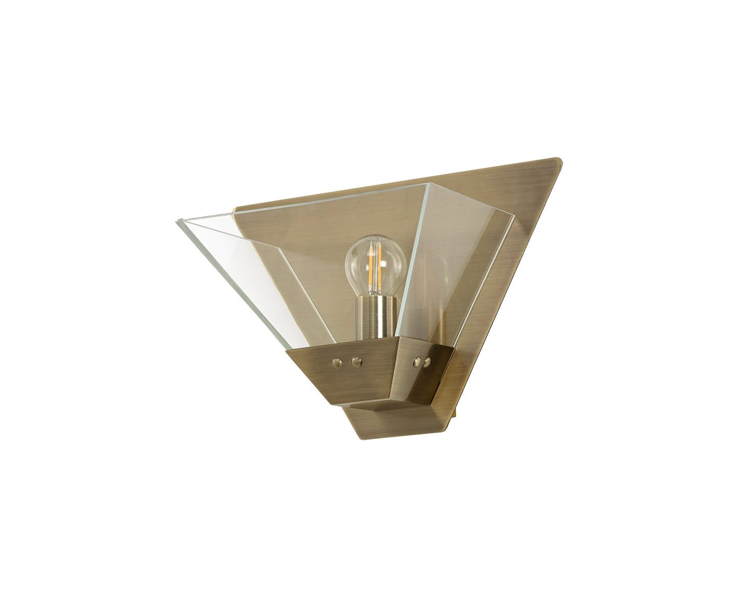 Whitley Wall Lamp, 1 Light E14, Antique Brass 2