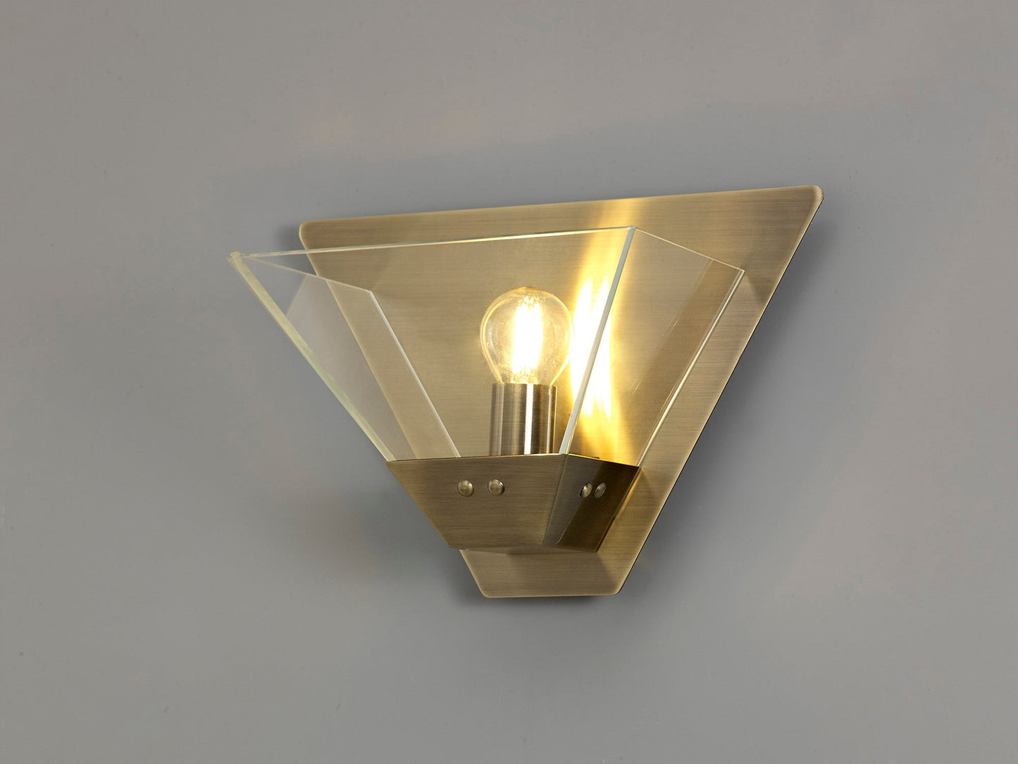 Whitley Wall Lamp, 1 Light E14, Antique Brass 2