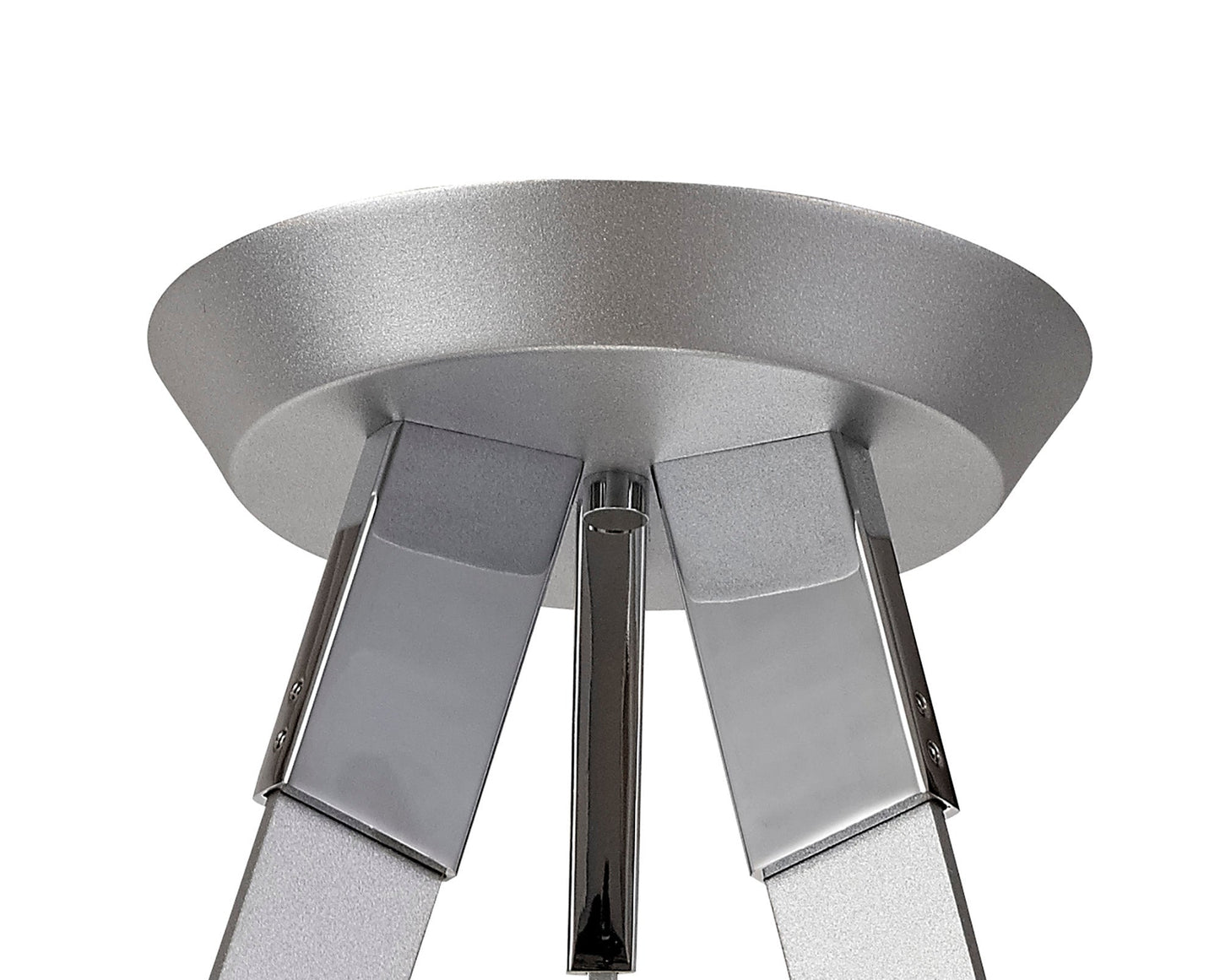 Willow 3 Light Semi Ceiling, 3 x 12W LED, 3000K, 2880lm, Silver and Polished Chrome, 3yrs Warranty