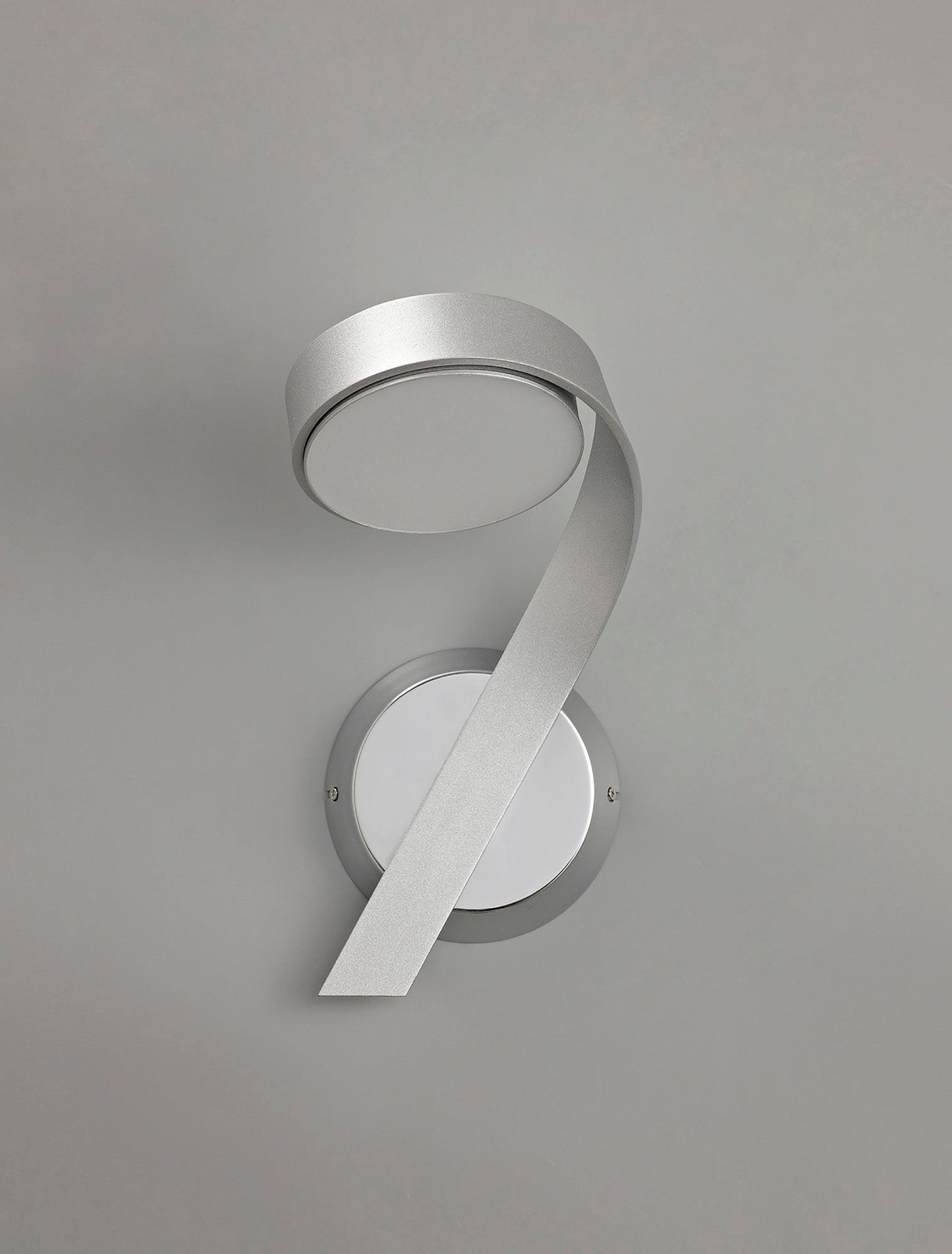 Willow Wall Lamp Right Switched, 1 x 10W LED, 3000K, 800lm, Silver and Polished Chrome, 3yrs Warranty