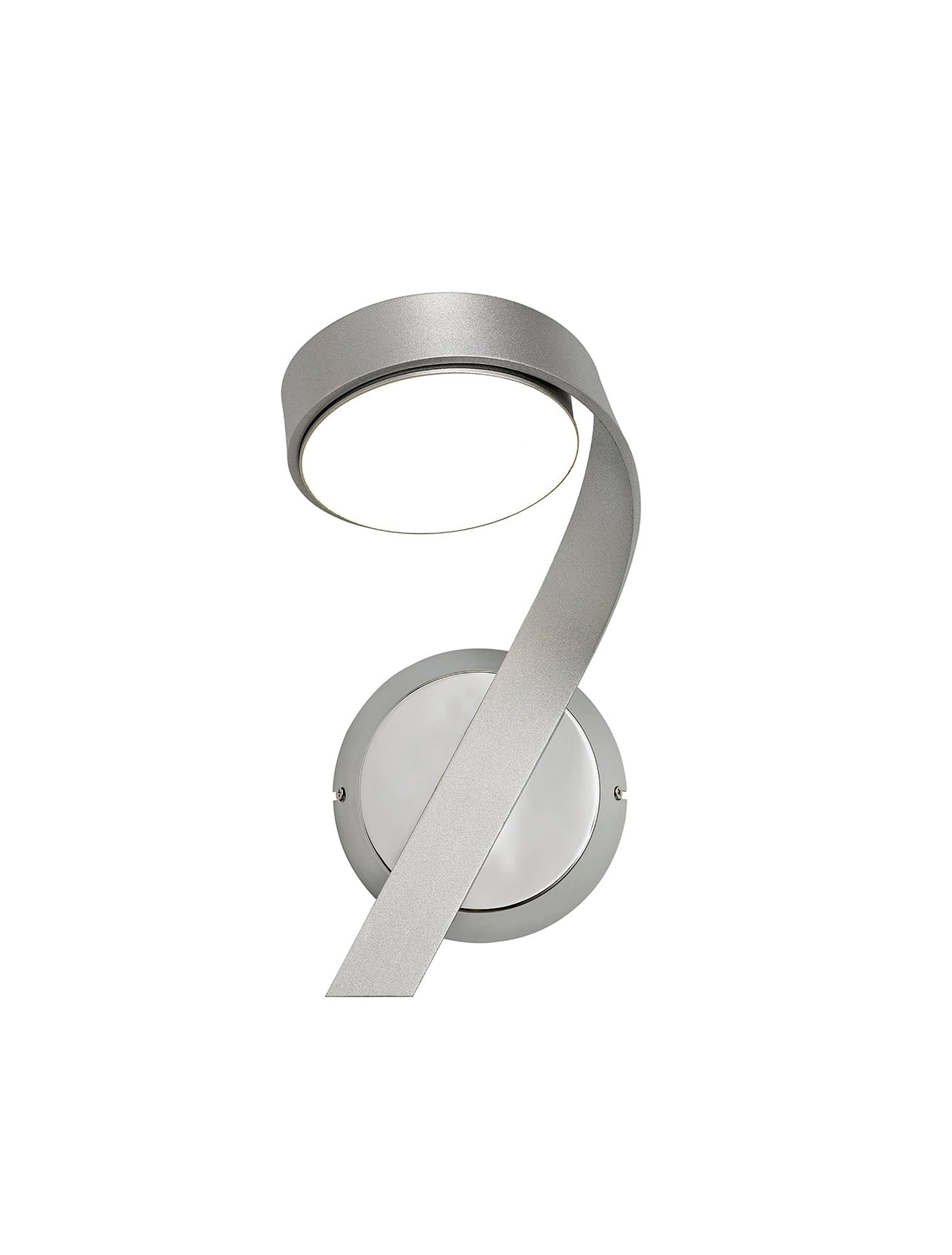 Willow Wall Lamp Right Switched, 1 x 10W LED, 3000K, 800lm, Silver and Polished Chrome, 3yrs Warranty