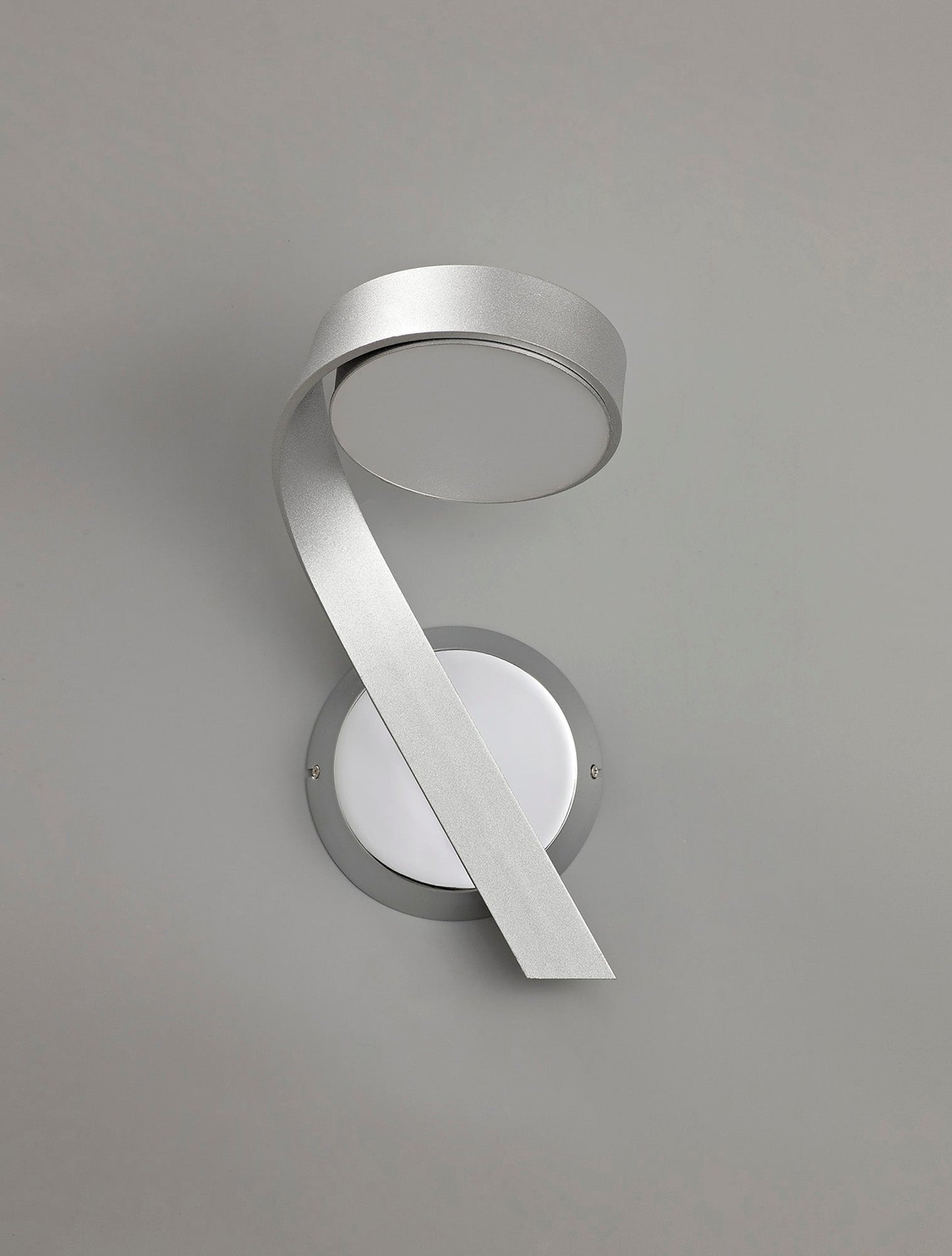 Willow Wall Lamp Left Switched, 1 x 10W LED, 3000K, 800lm, Silver and Polished Chrome, 3yrs Warranty