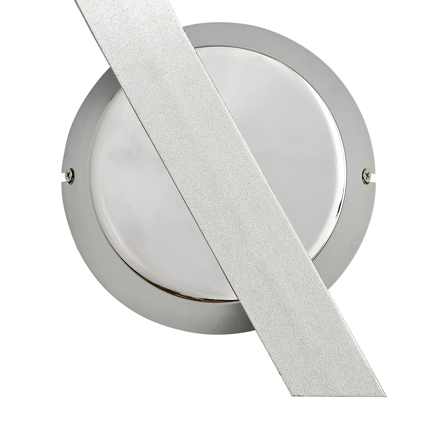 Willow Wall Lamp Left Switched, 1 x 10W LED, 3000K, 800lm, Silver and Polished Chrome, 3yrs Warranty