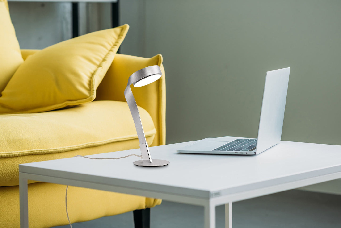Willow Table Lamp, 1 x 10W LED, 3000K, 800lm, Silver and Polished Chrome, 3yrs Warranty