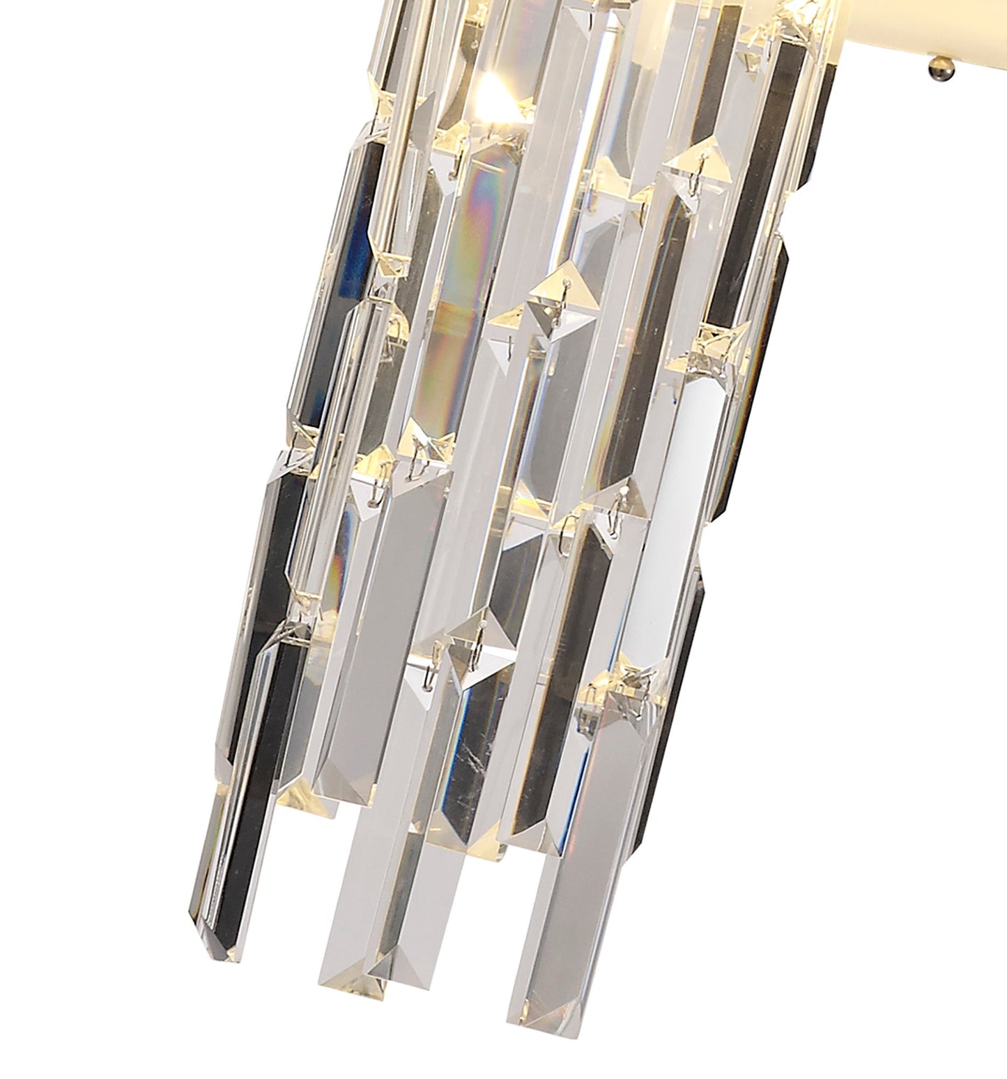Wilmslow Pendant and Semi Ceiling Convertible, 7 x E14, Polished Chrome and Crystal