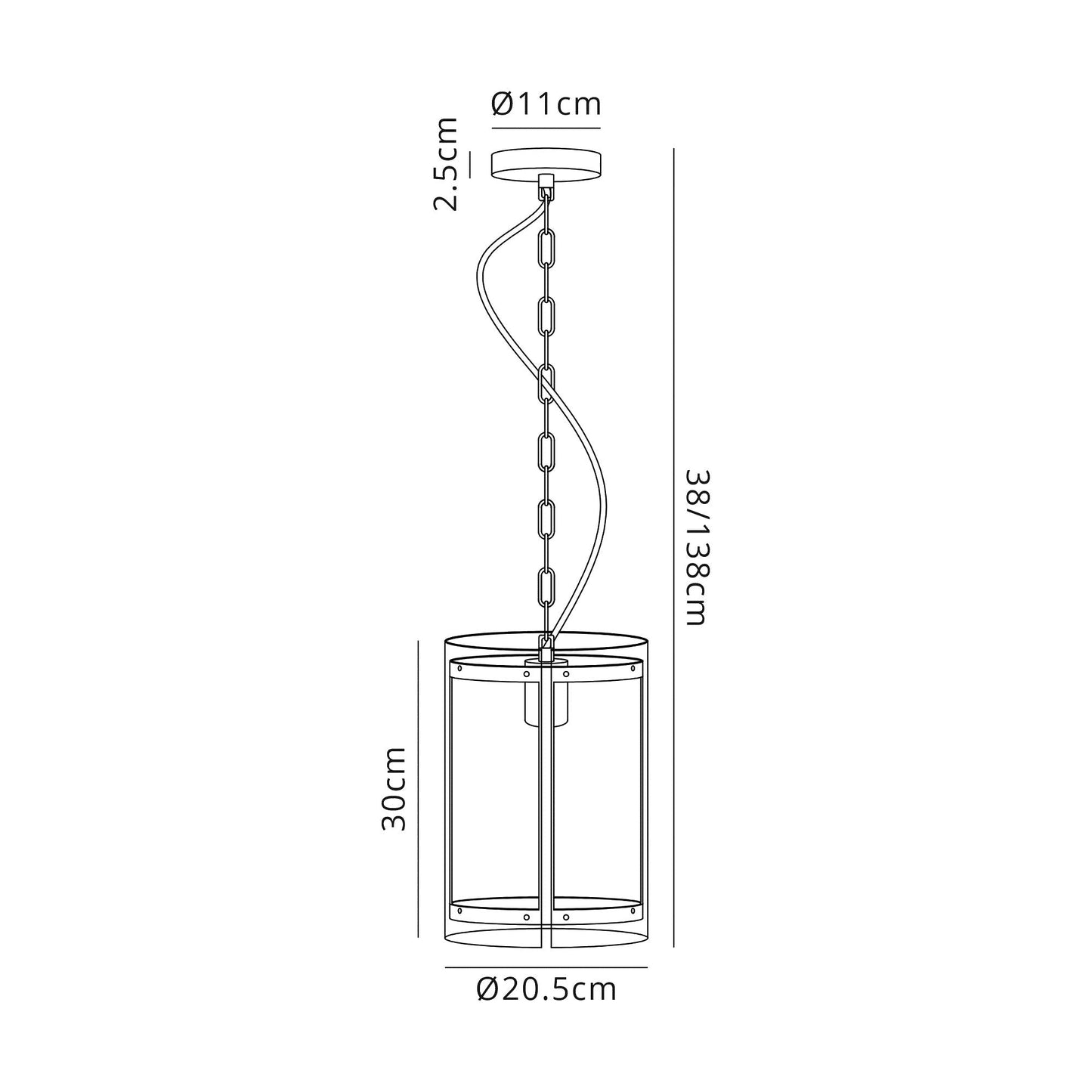 Tarporley Pendant, 1 Light E27, Polished Chrome 2