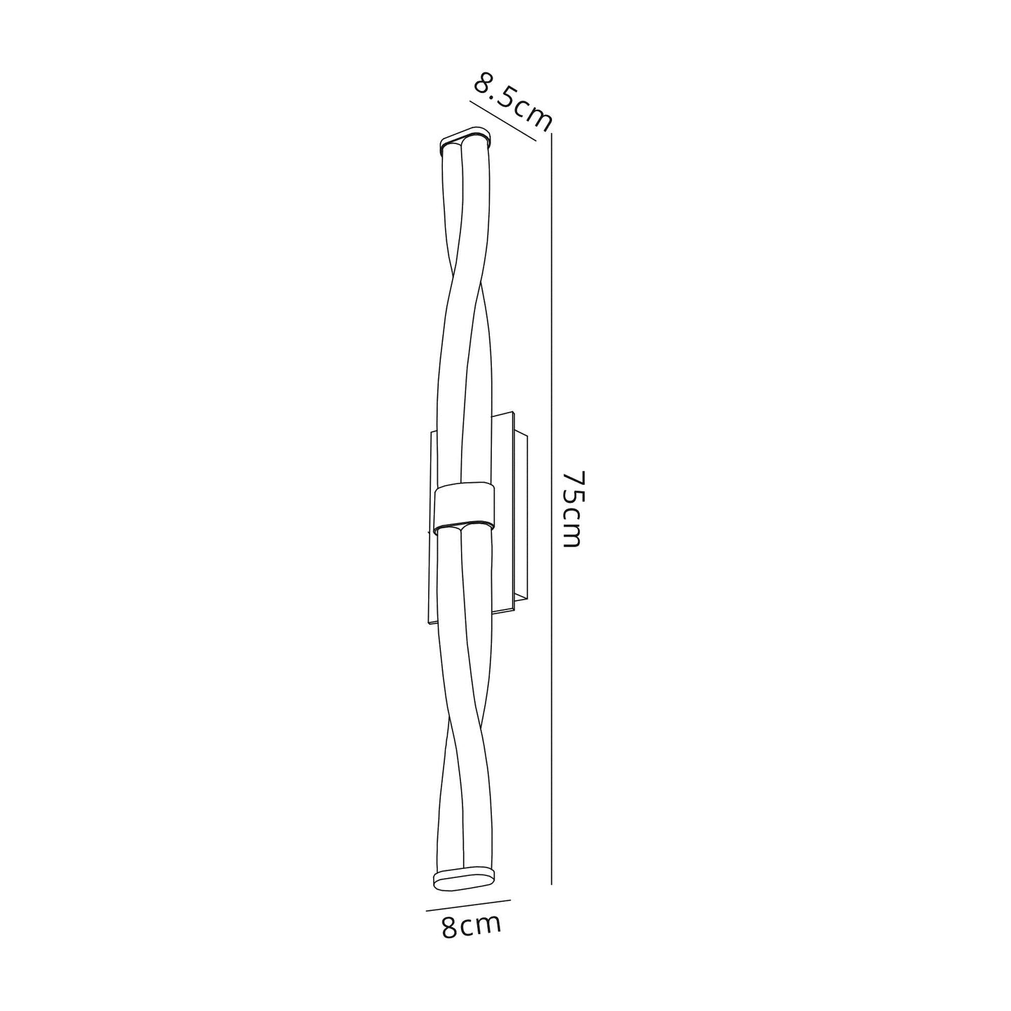 Trafford Wall Lamp Large, 2 x 10W LED, 3000K, 1400lm, IP44, Polished Chrome, 3yrs Warranty