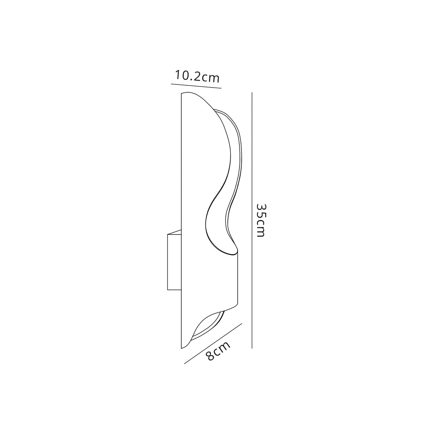 Haddon Wall Lamp, 1 x 8W LED, 3000K, 640lm, Anthracite and Gold Leaf, 3yrs Warranty 2