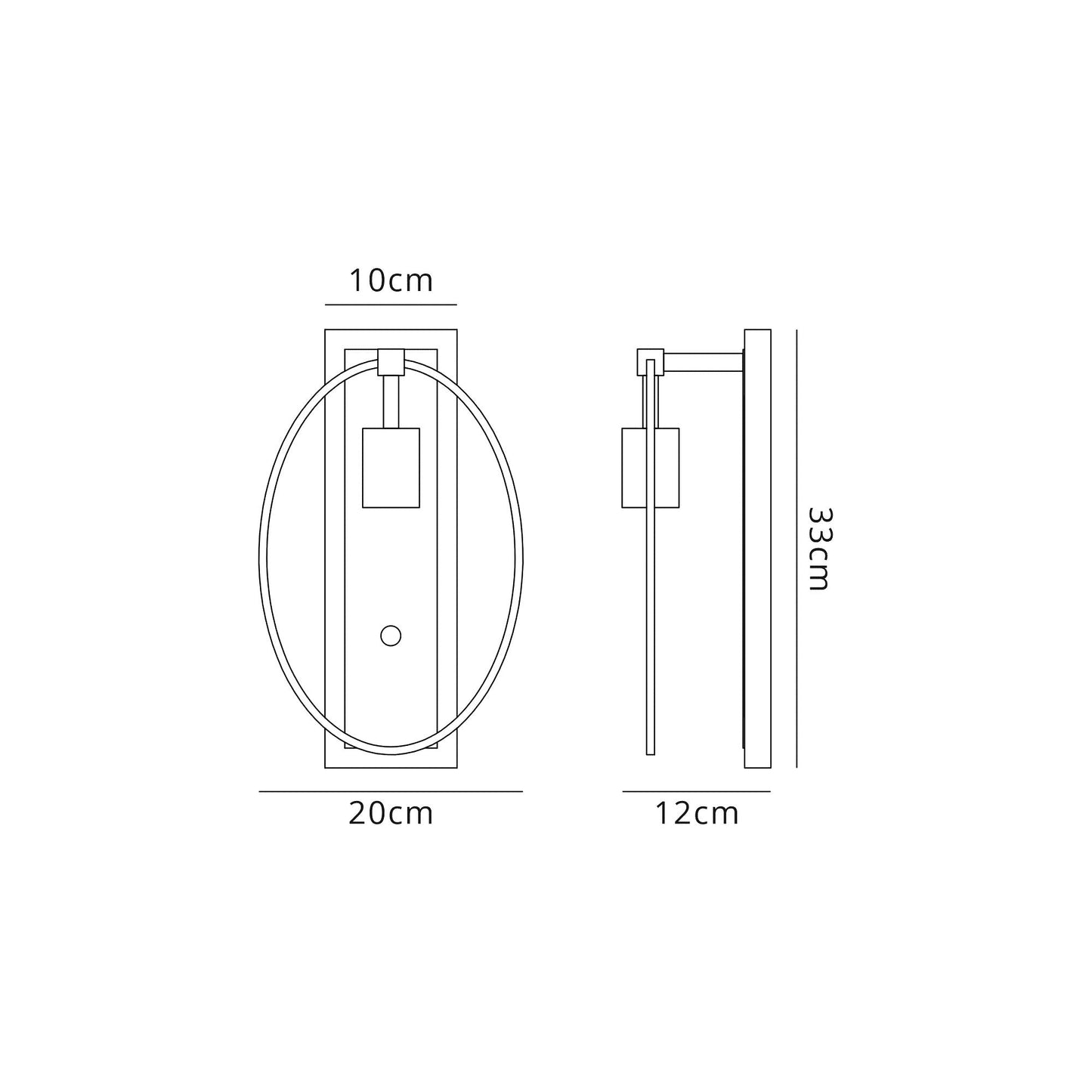 Sandbach Wall Lamp, 1 Light E27, Sand Gold and Matt Black