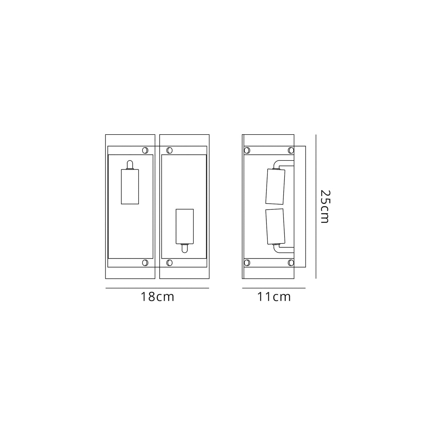 Tarporley Wall Light, 2 Light E27, Polished Chrome
