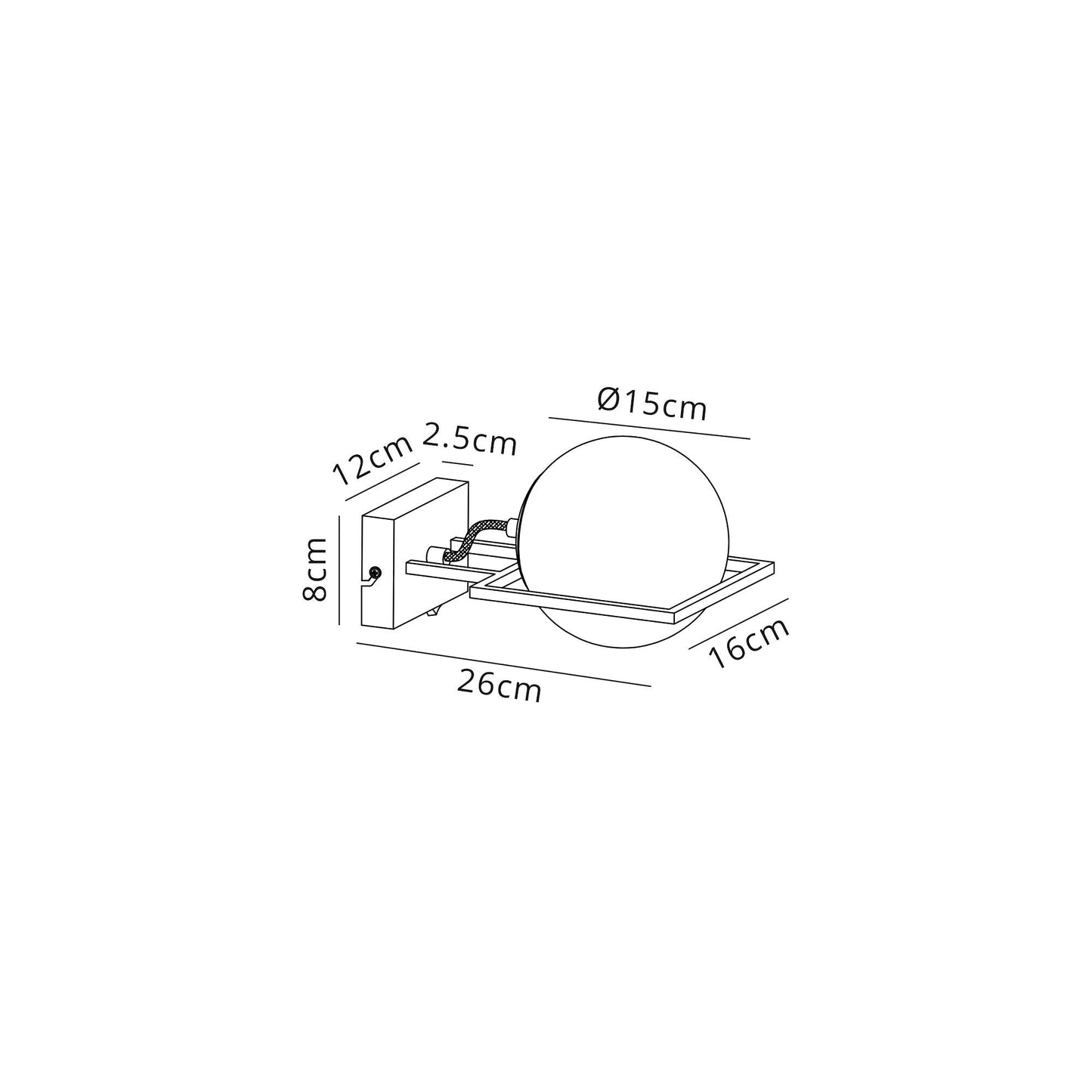 Christleton Wall Lamp Switched, 1 Light E14, Matt Black and Polished Gold