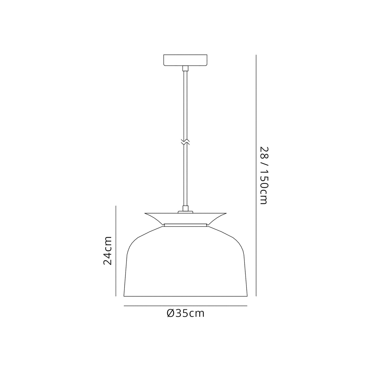 Talbot Single Pendant, 1 Light Adjustable E27, Satin Nickel