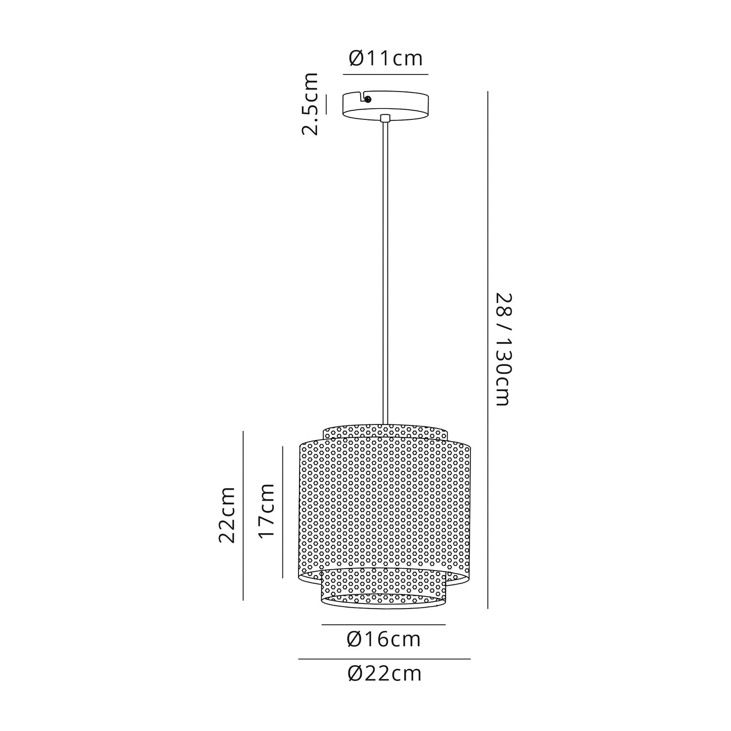 Pickmere Single Small Pendant, 1 Light Adjustable E27, Matt Black and Satin Gold