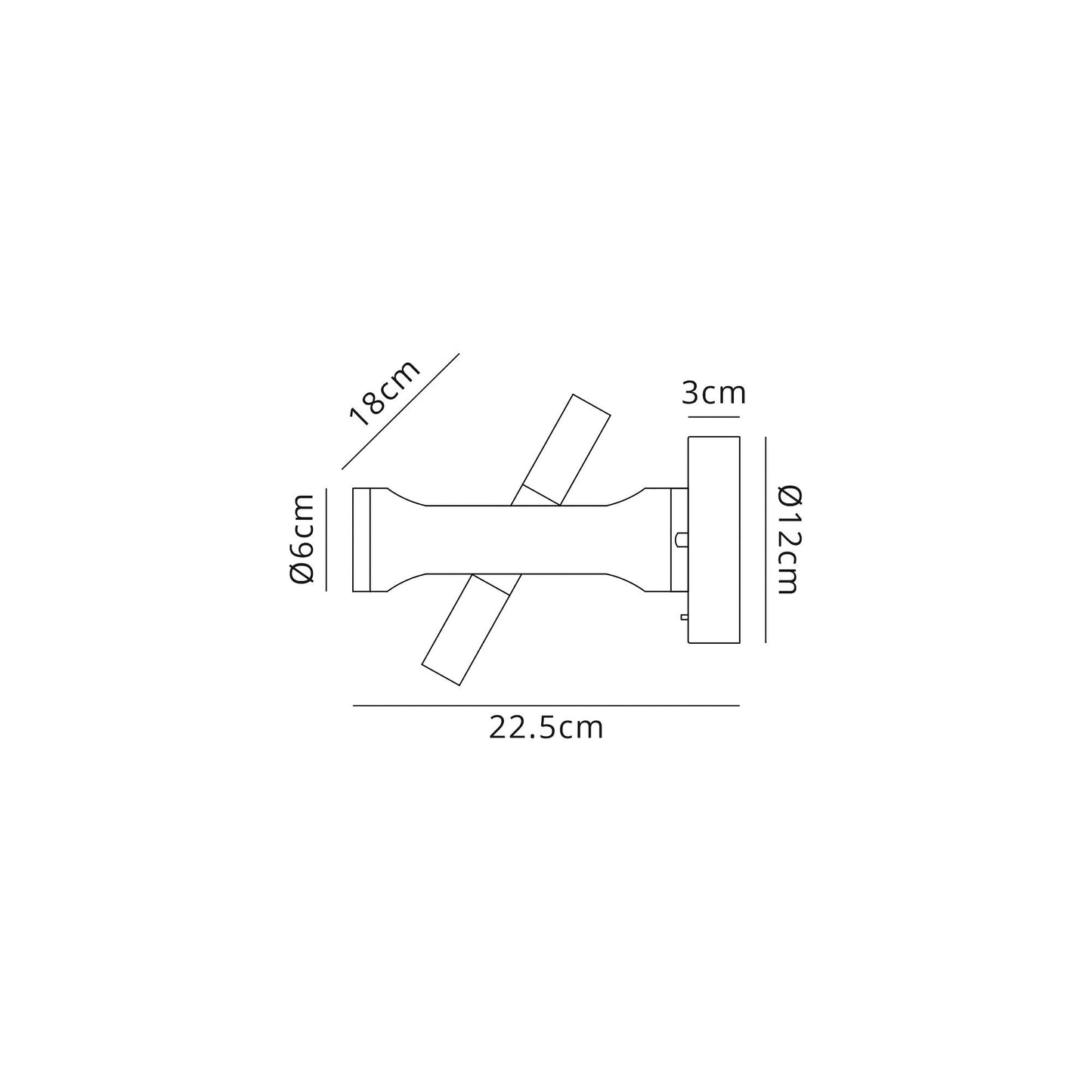 Hatchmere Switched Wall Light, 2 x 2W LED, 3000K, 560lm, Sand Black and Gold, 3yrs Warranty