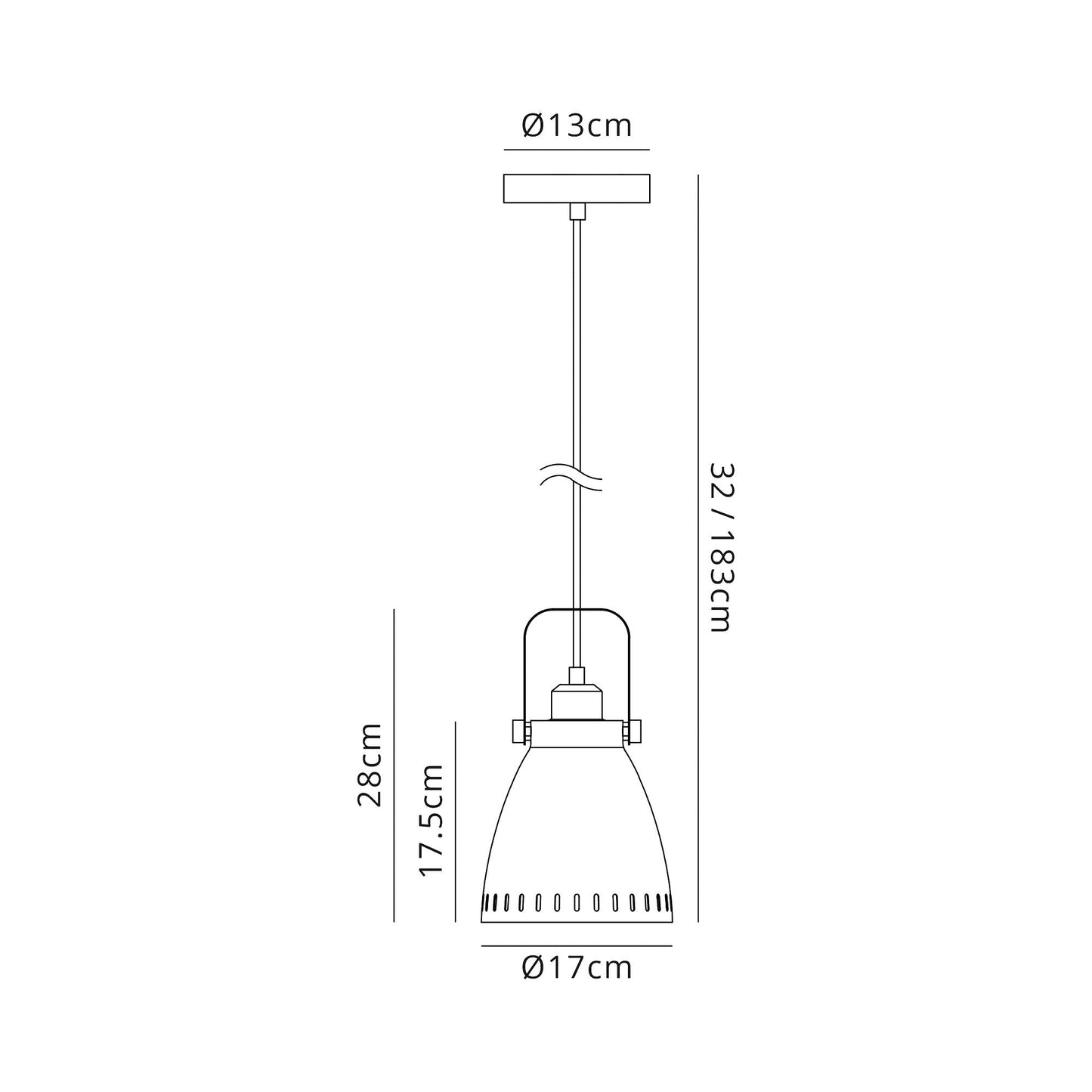 Snelson Small Pendant, 1 x E27, Matt Black and Antique Brass and Khaki