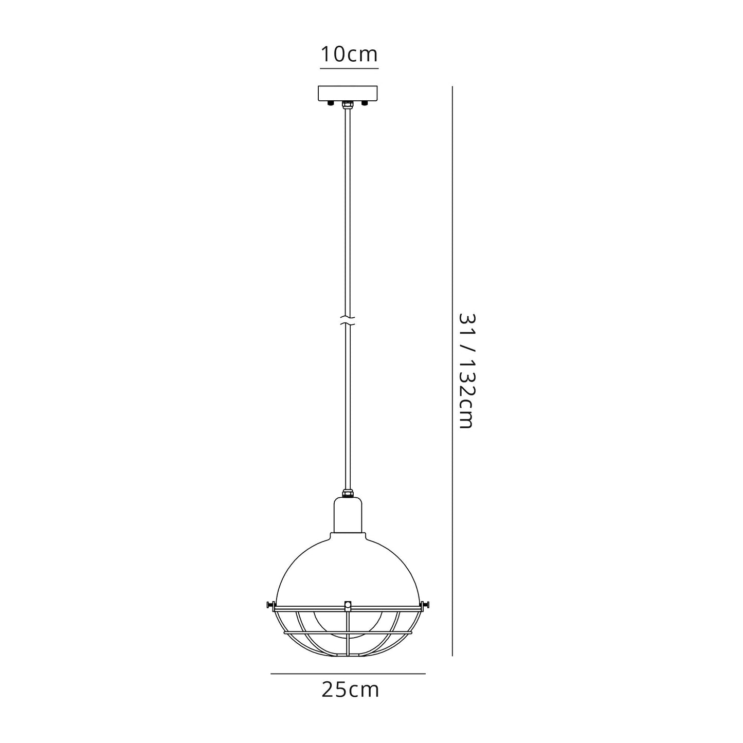 Bankhall Pendant, 1 Light E27, IP65, Matt Black and Grey, 2yrs Warranty
