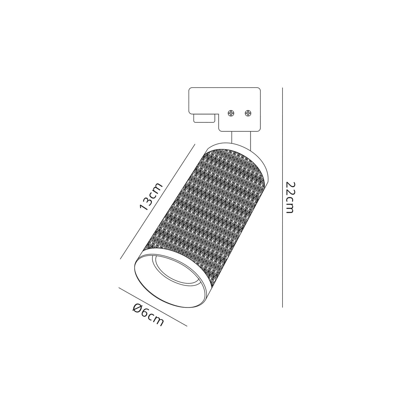 Heyes Track Spot Light, 1 x GU10, Sand Black