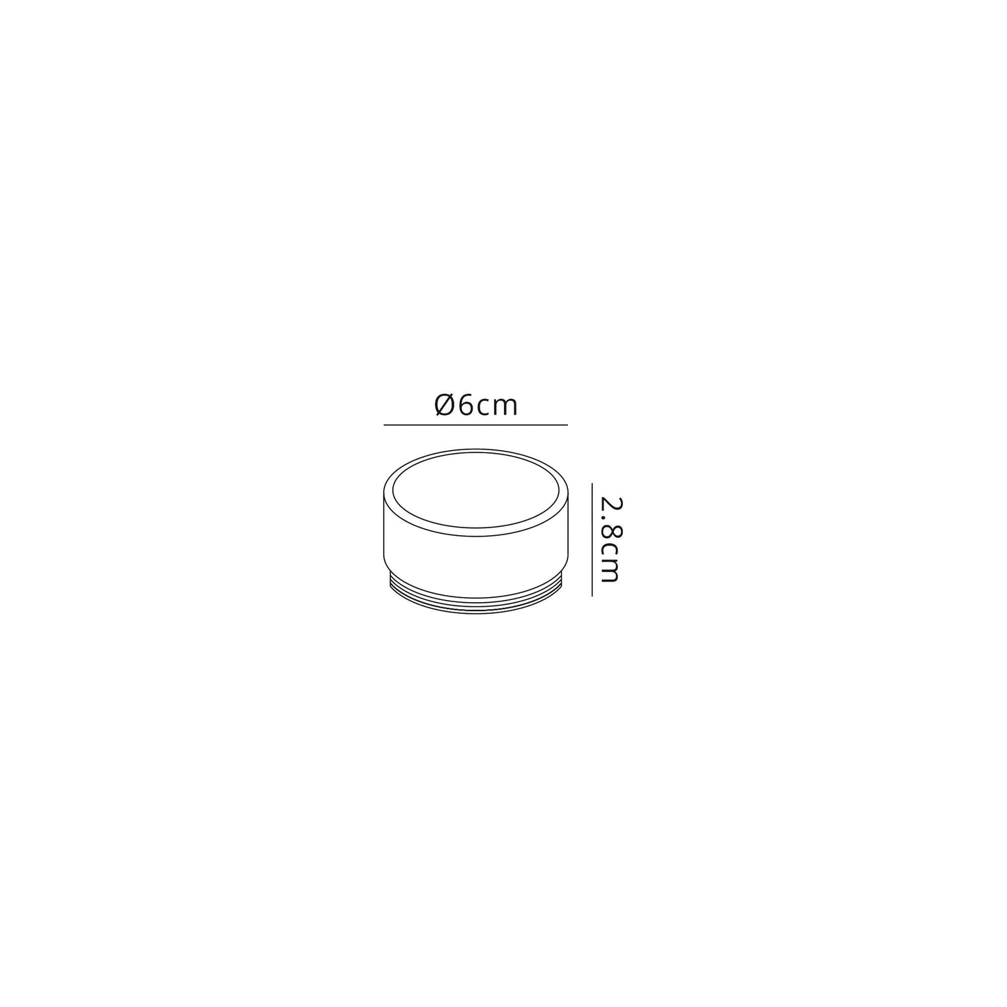 Heyes 2cm Face Ring Accessory, Frosted Acrylic