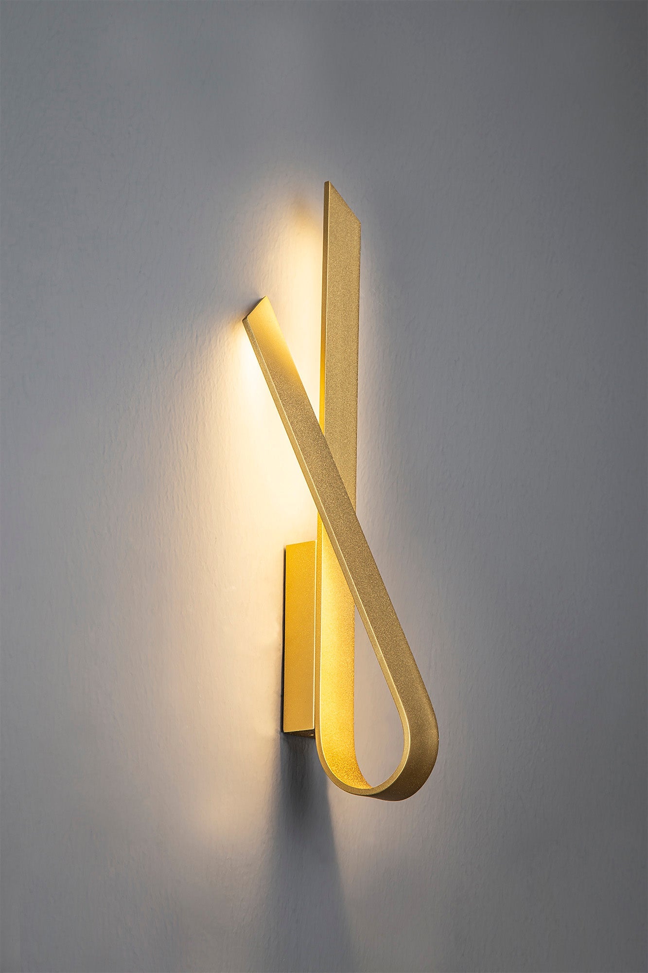 Ash Wall Lamp, 1 x 12W LED, 3000K, 840lm, Sand Gold, 3yrs Warranty