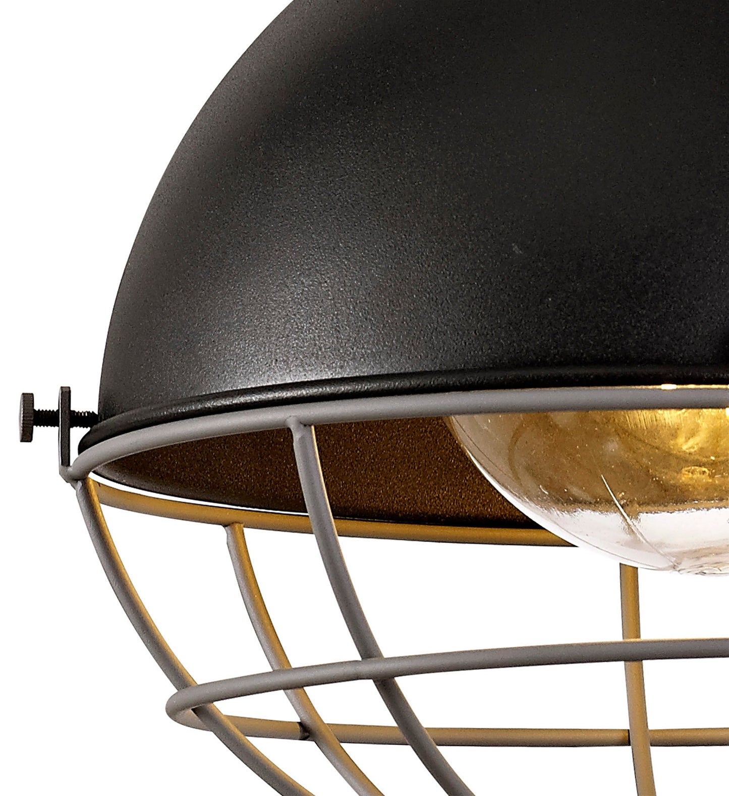 Bankhall Wall Lamp, 1 Light E27, IP65, Matt Black and Grey, 2yrs Warranty