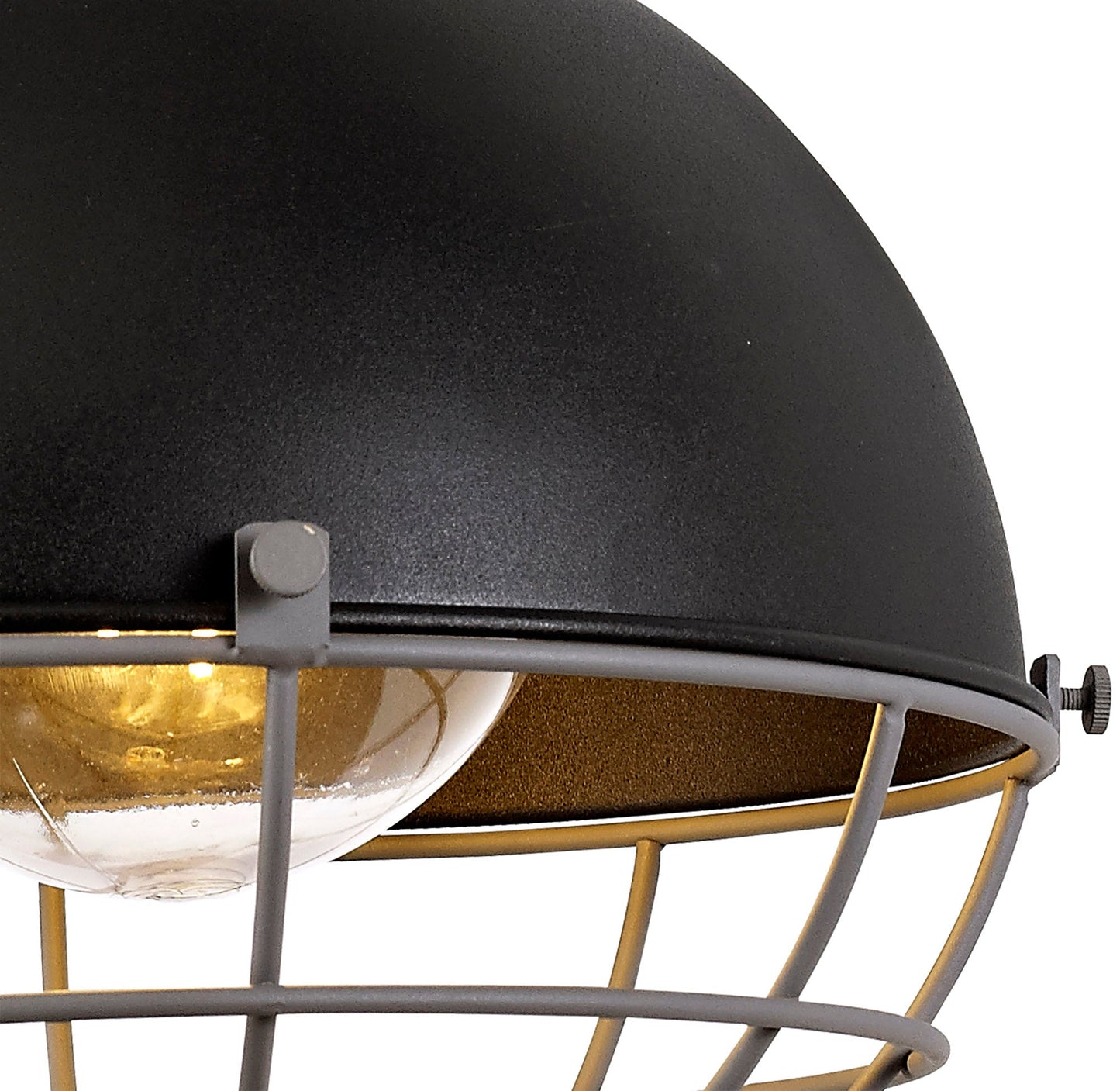 Bankhall Wall Lamp, 1 Light E27, IP65, Matt Black and Grey, 2yrs Warranty