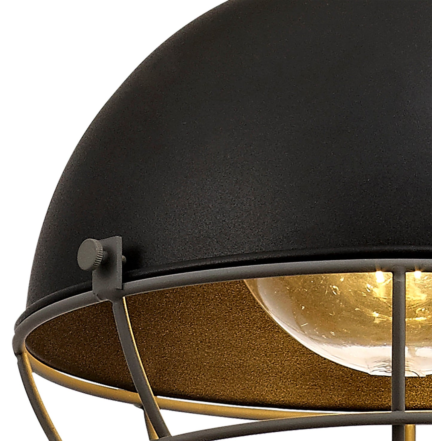 Bankhall Pendant, 1 Light E27, IP65, Matt Black and Grey, 2yrs Warranty