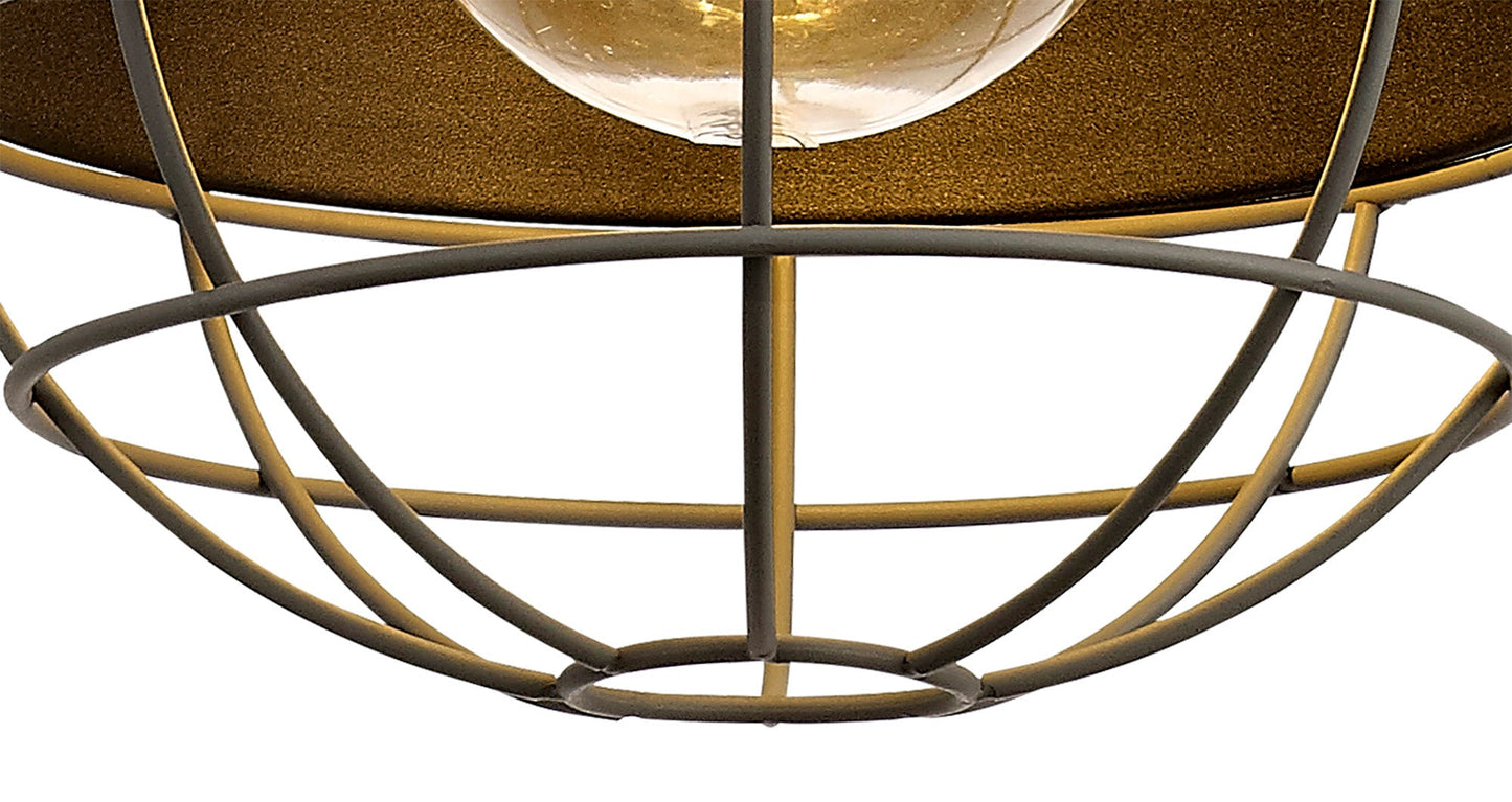 Bankhall Pendant, 1 Light E27, IP65, Matt Black and Grey, 2yrs Warranty