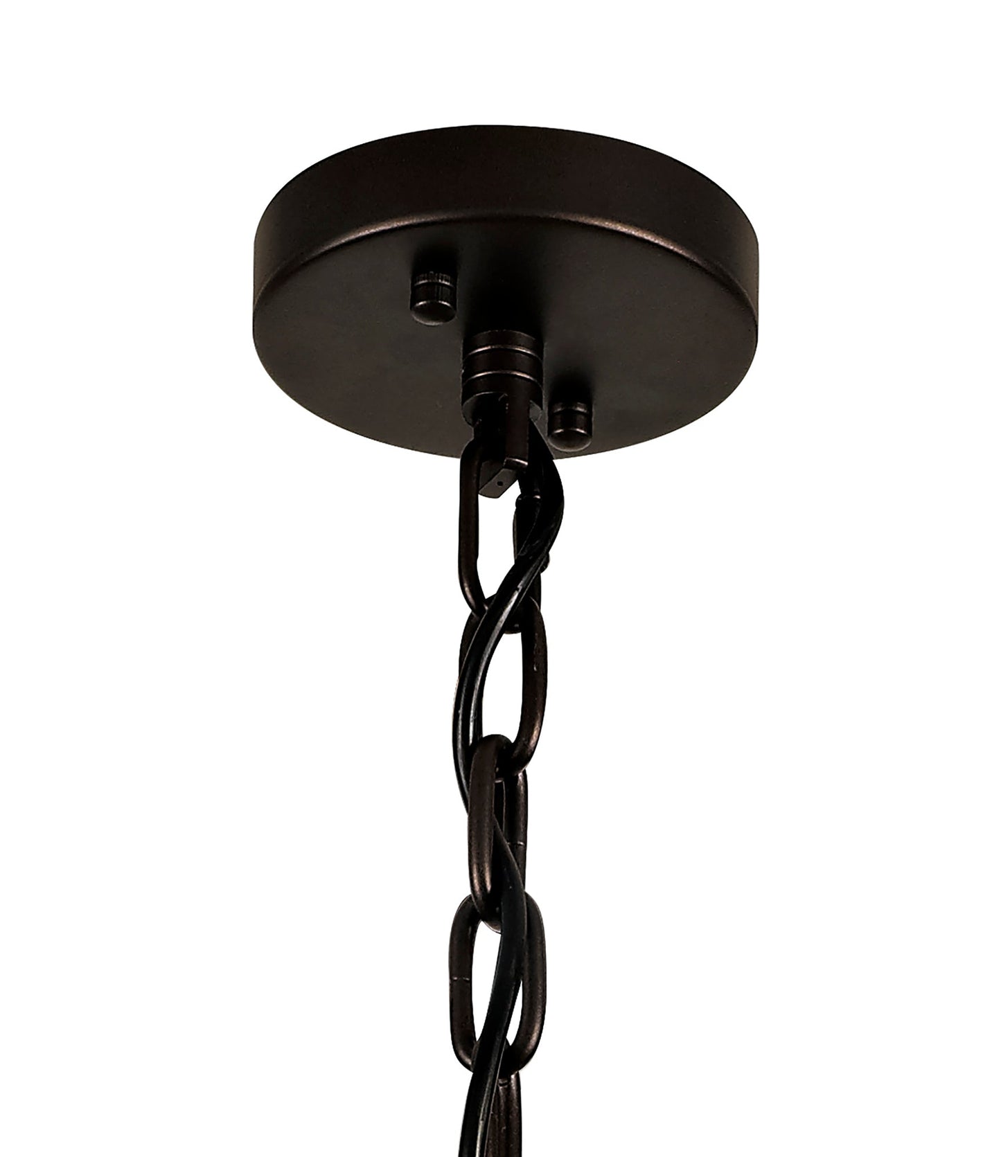 Barns Small Round Pendant, 5 Light E14, Brown Oxide