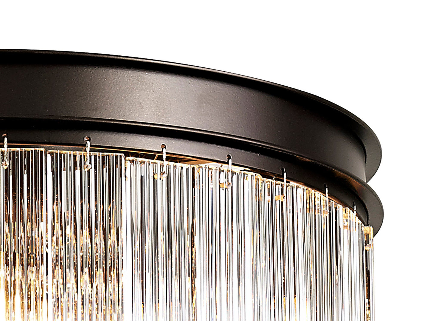 Barns Small Round Pendant, 5 Light E14, Brown Oxide