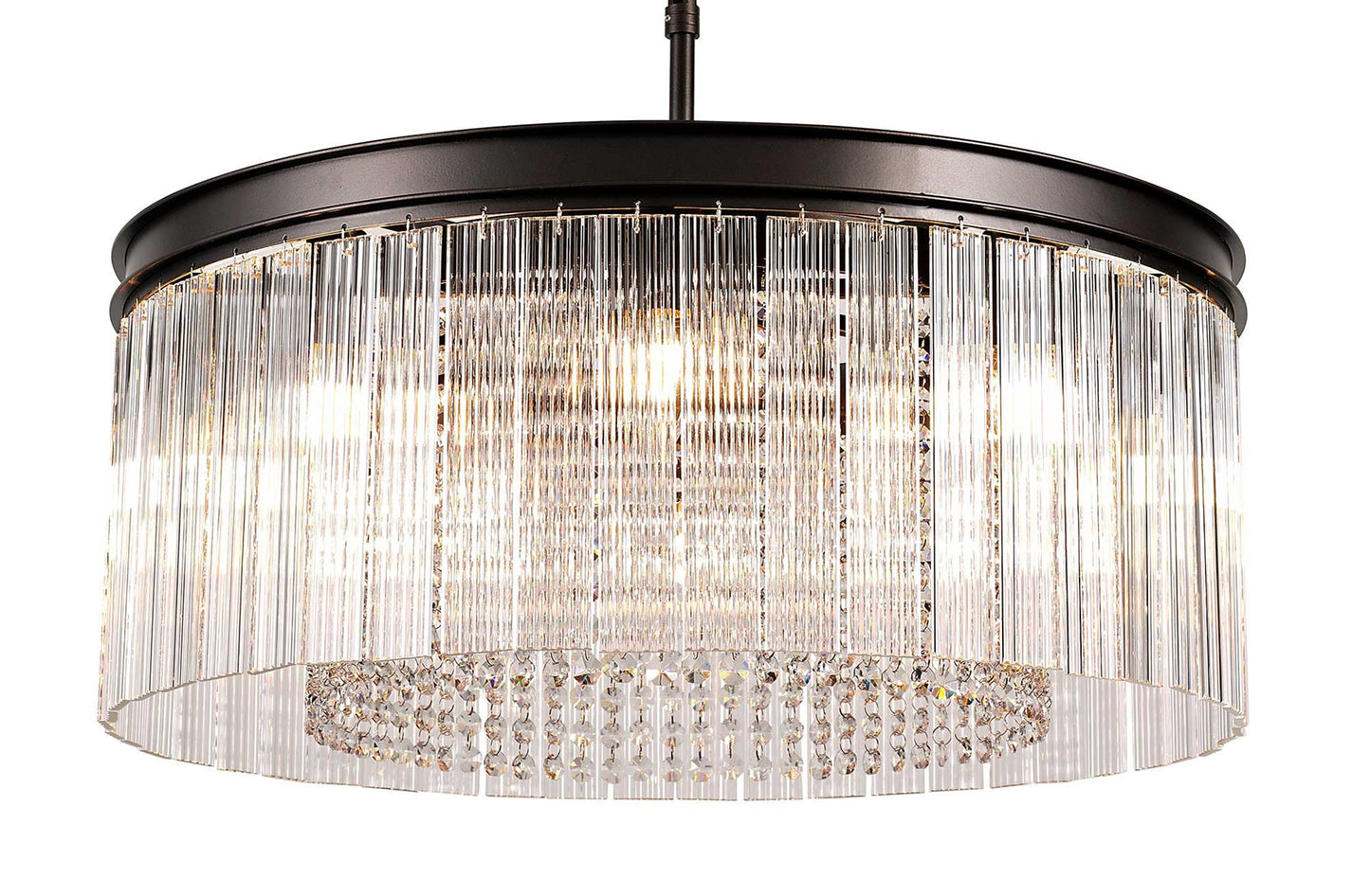 Barns Medium Pendant. 8 Light E14, Brown Oxide