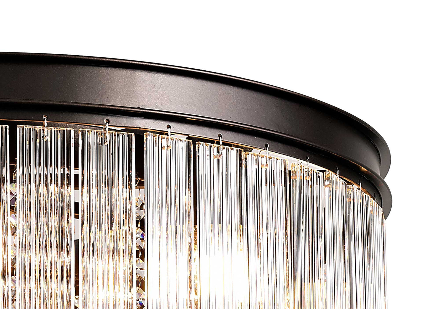 Barns Medium Pendant. 8 Light E14, Brown Oxide