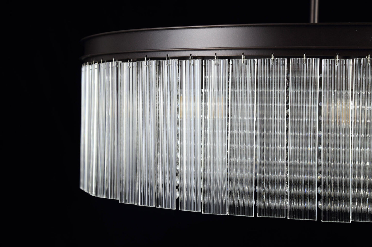 Barns Large Round Pendant, 10 Light E14, Brown Oxide