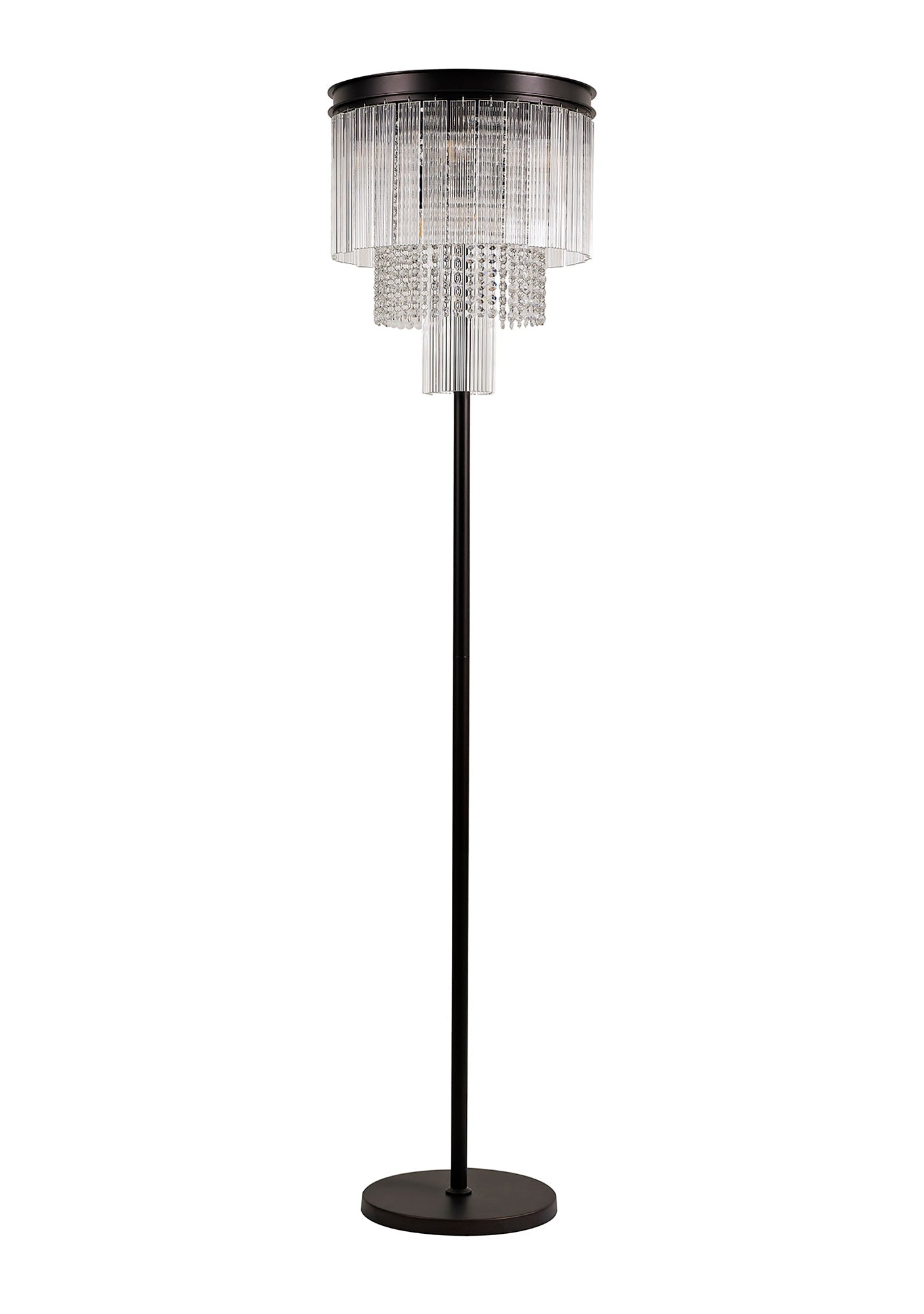 Barns Floor Lamp, 9 Light E14, Brown Oxide