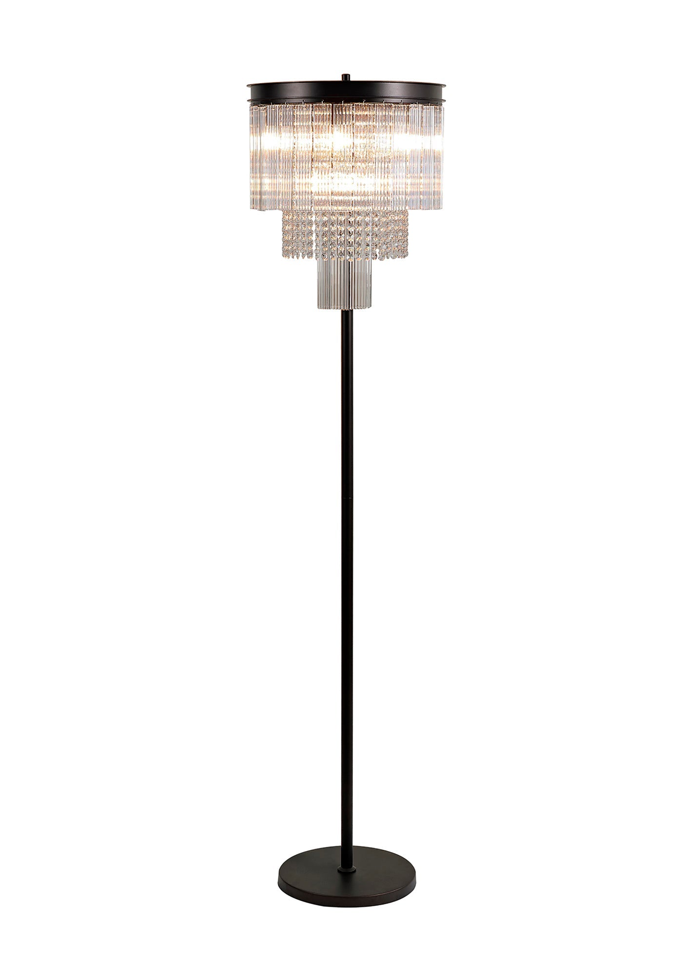 Barns Floor Lamp, 9 Light E14, Brown Oxide