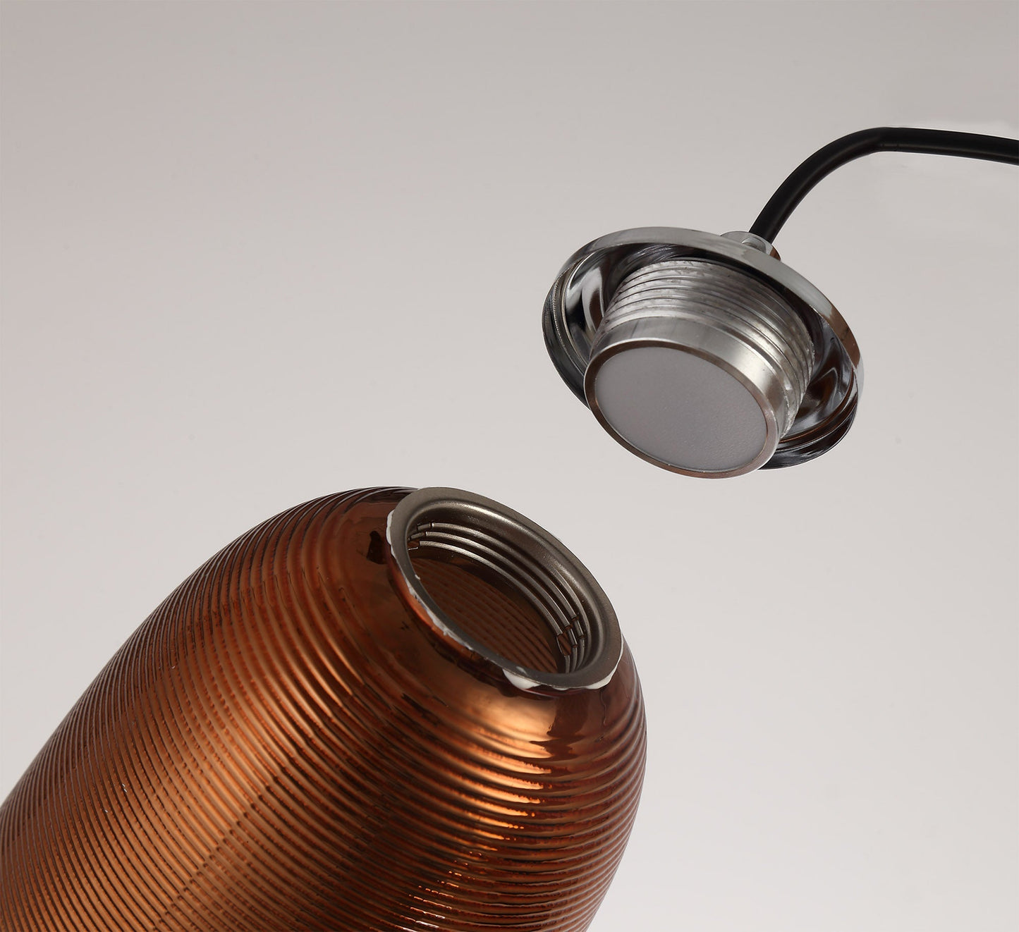 Bosley Pendant, 1 x 8W LED, 4000K, 720lm, Copper and Black, 3yrs Warranty