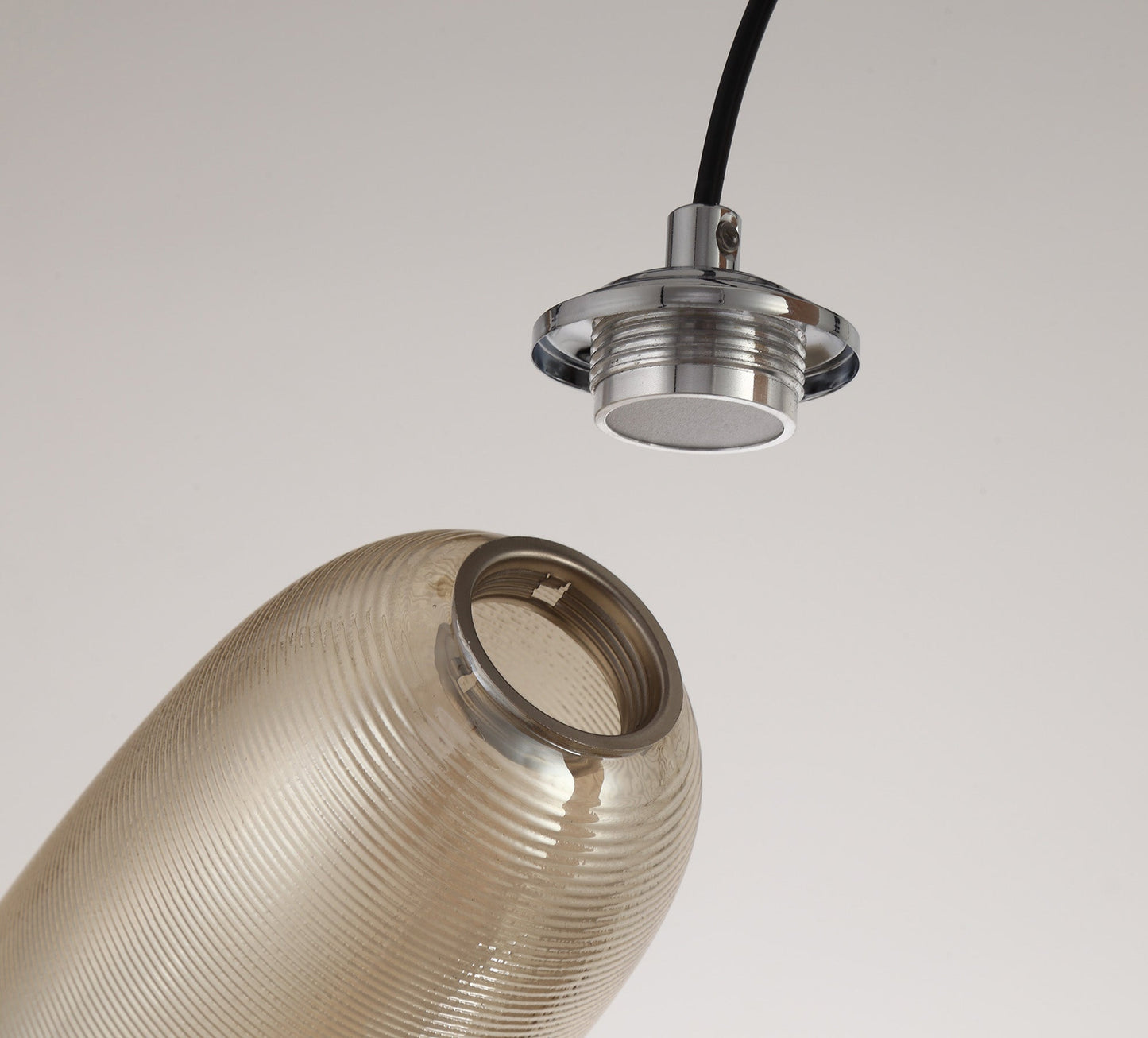 Bosley Pendant, 1 x 8W LED, 4000K, 720lm, Champagne and Black, 3yrs Warranty