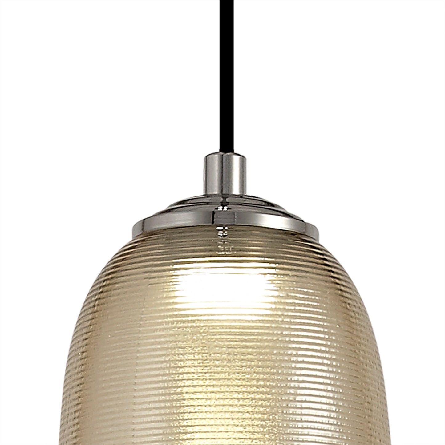 Bosley Pendant, 1 x 8W LED, 4000K, 720lm, Champagne and Black, 3yrs Warranty