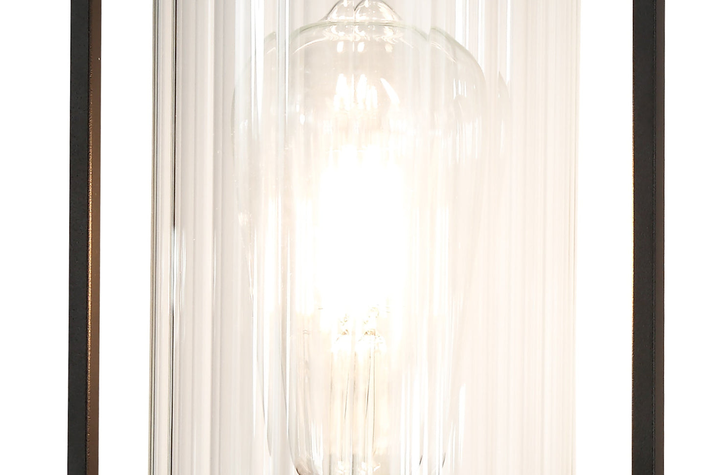 Bramhall Wall Light, 1 Light E27, Black and Clear Glass